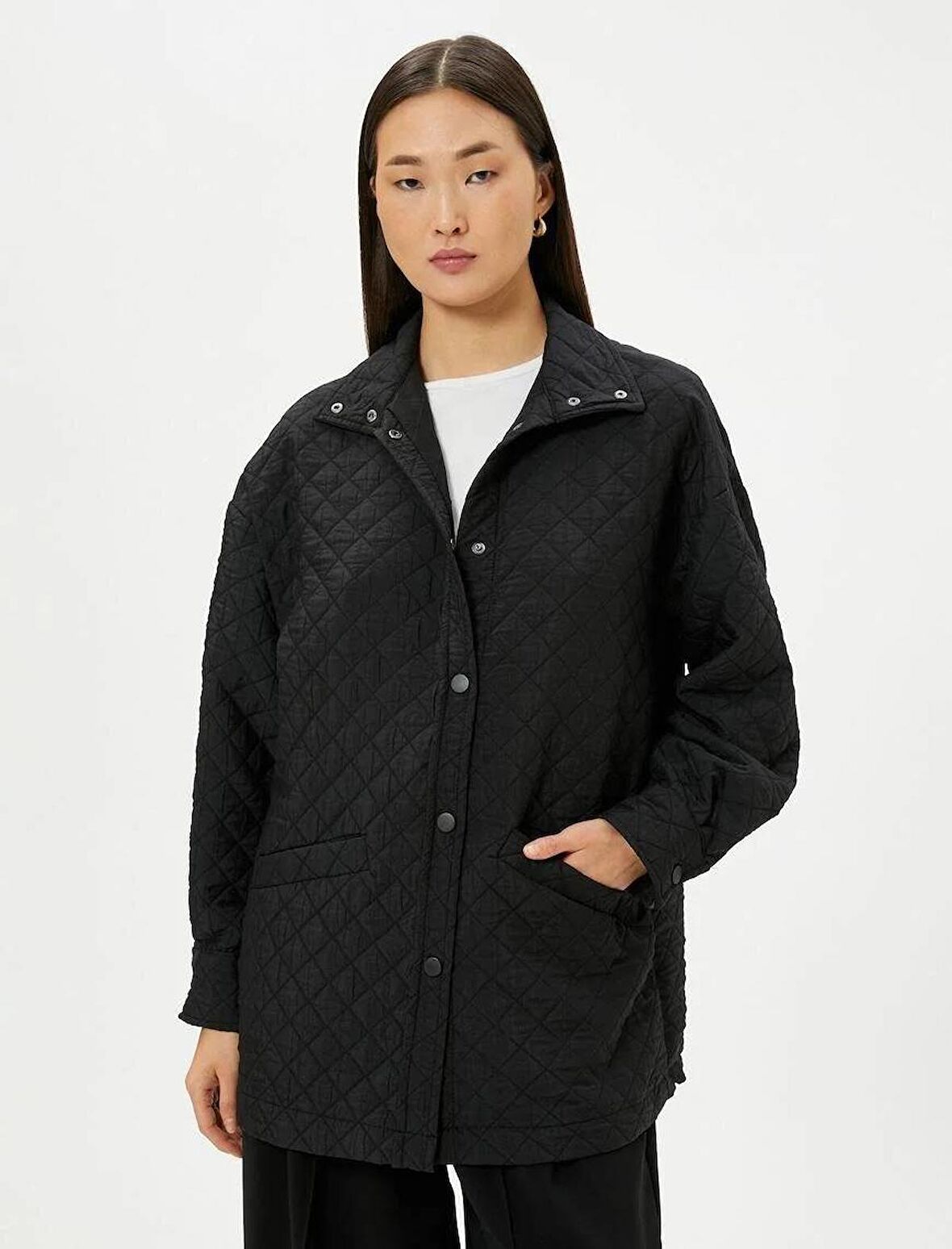 4SAK50024UW Koton Kadın Ceket SİYAH