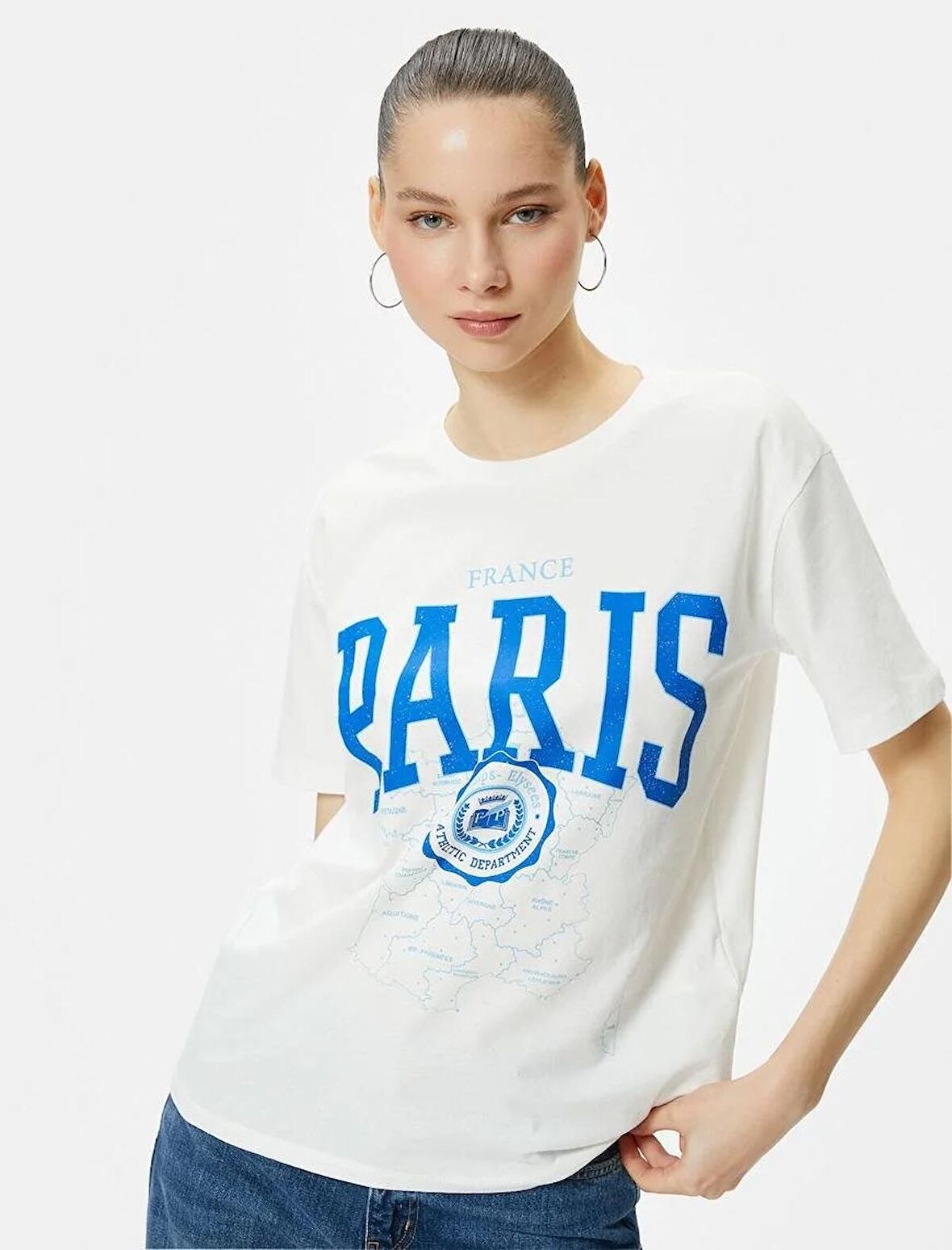 4SAL10161IK Koton Kadın T-shirt EKRU