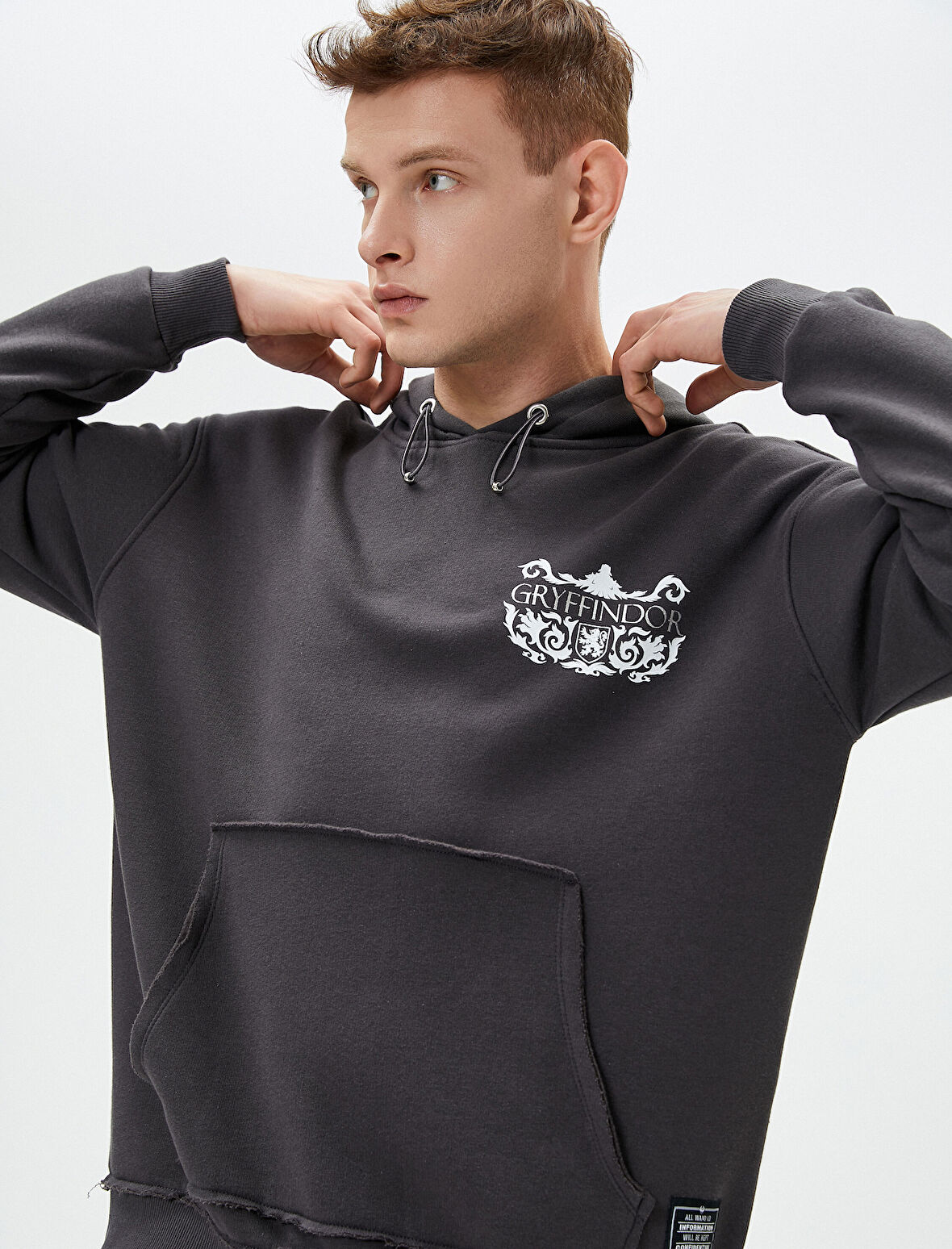 Harry Potter Oversize Kanguru Cepli Hoodie Lisanslı Baskılı 