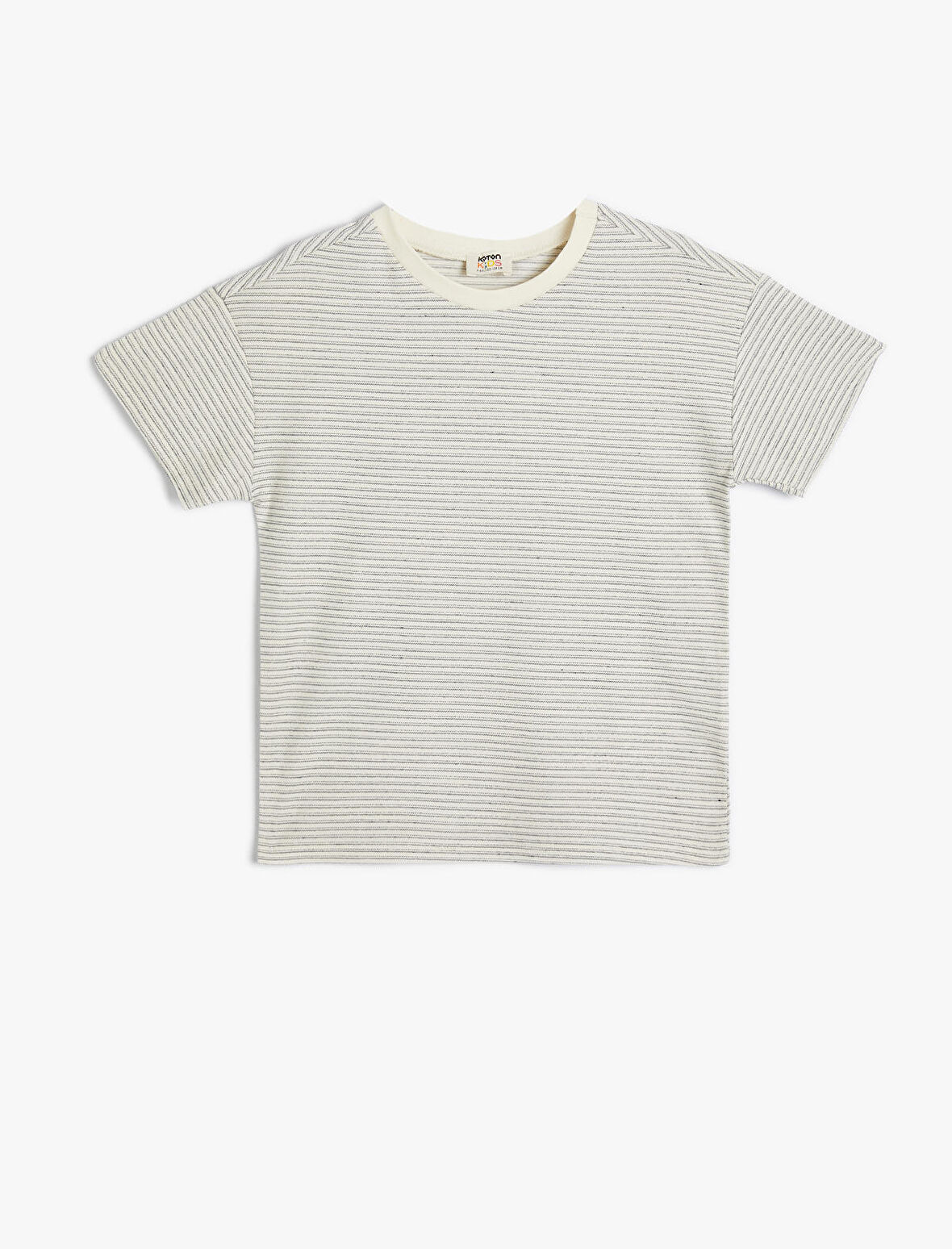 Tişört Kısa Kollu Bisiklet Yaka Pamuklu