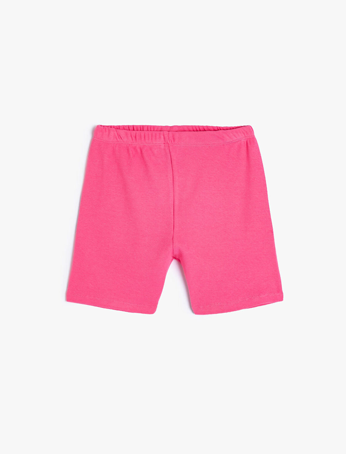 Basic Kısa Tayt Dokulu Beli Lastikli Pamuklu