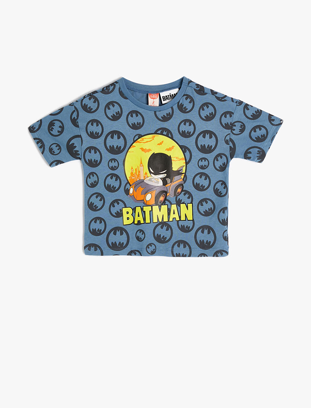 Batman Tişört Lisanslı Kısa Kollu Bisiklet Yaka Pamuklu