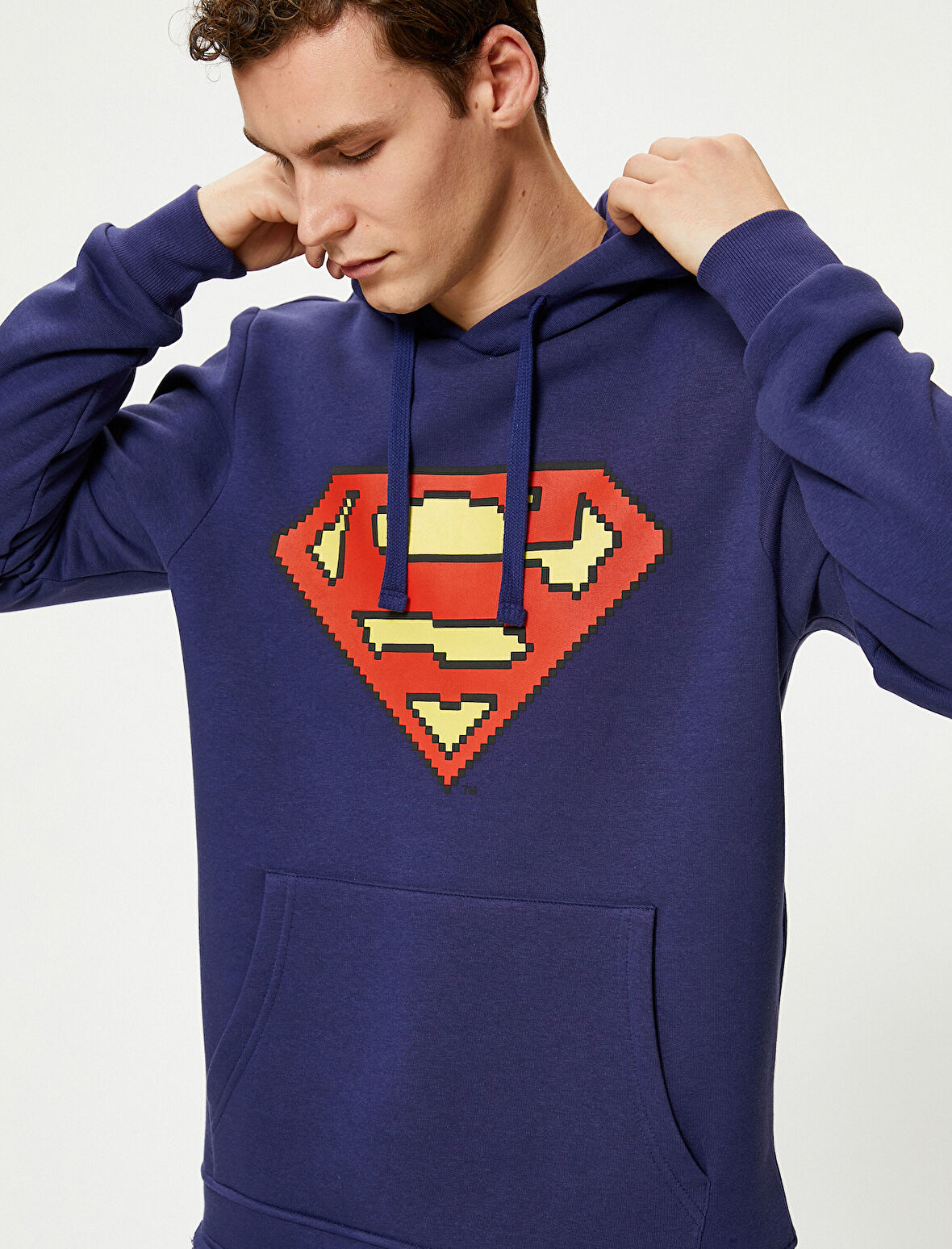 Superman Hoodie Kanguru Cepli Lisanslı Baskılı