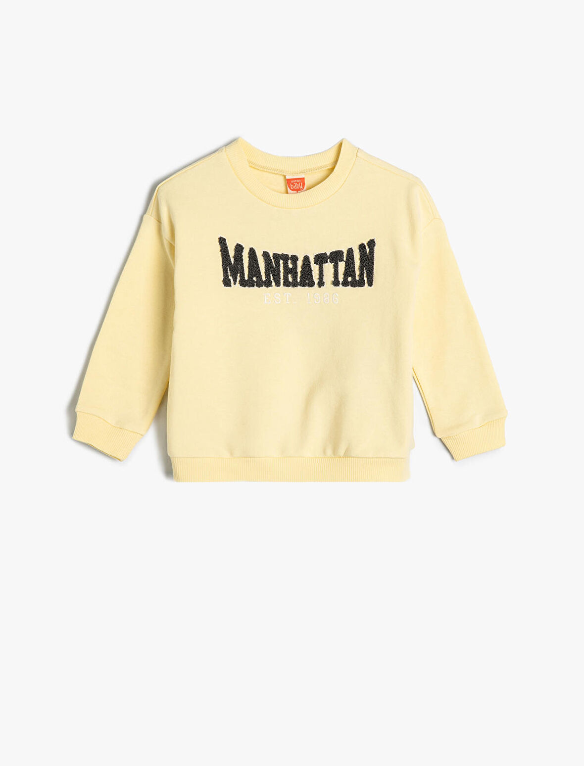 Sweat Manhattan Baskılı Uzun Kollu Bisiklet Yaka Pamuklu