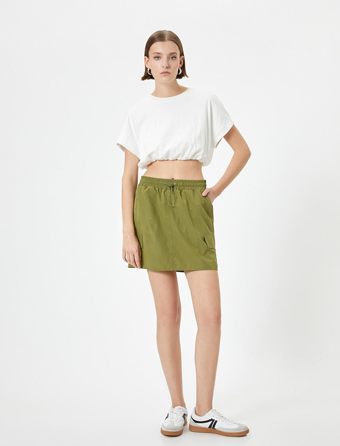 Mini Kargo Paraşüt Etek Beli Lastikli Stoper Detaylı