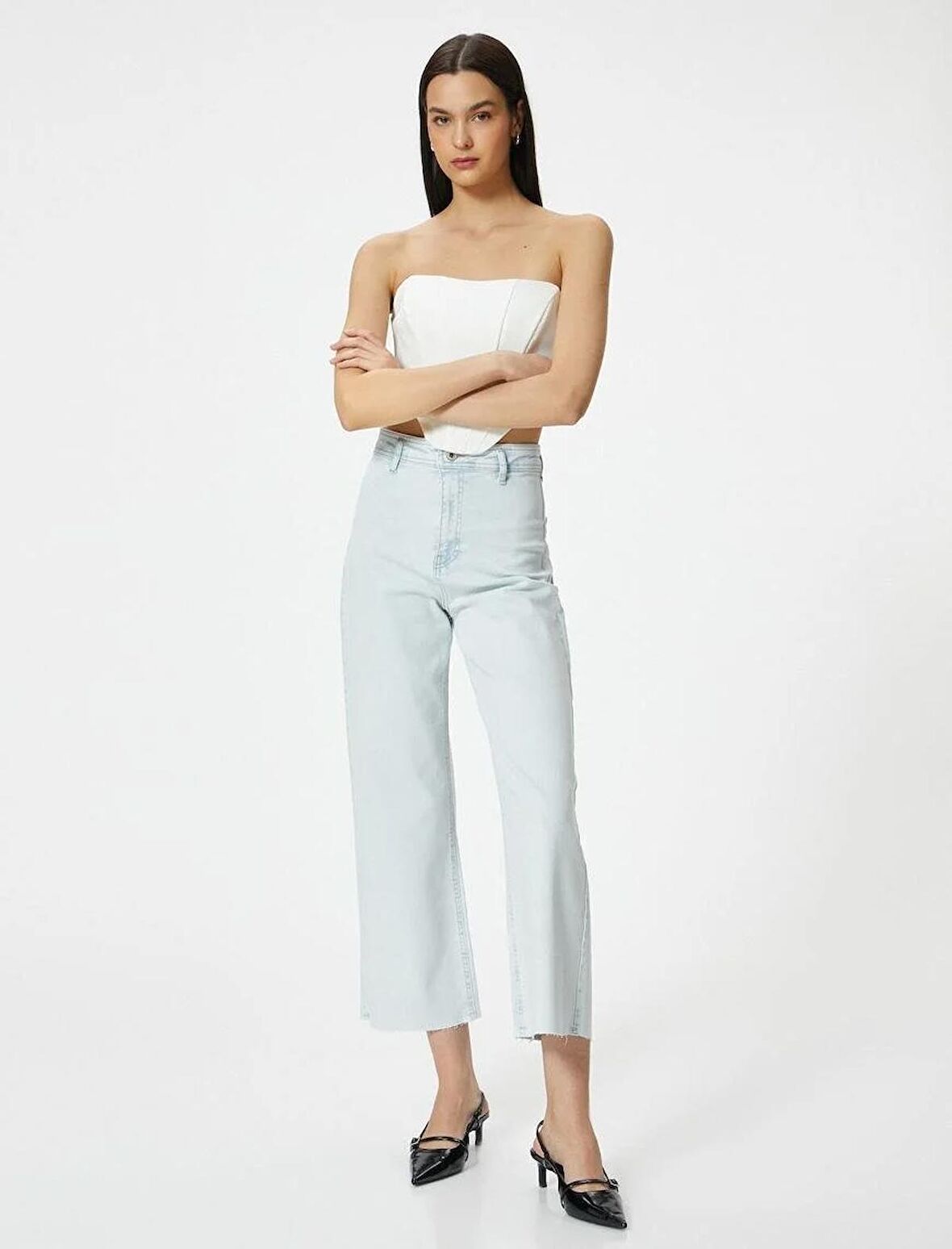 Koton Kadın Jean Pantolon 4SAL40047MD BLEACH