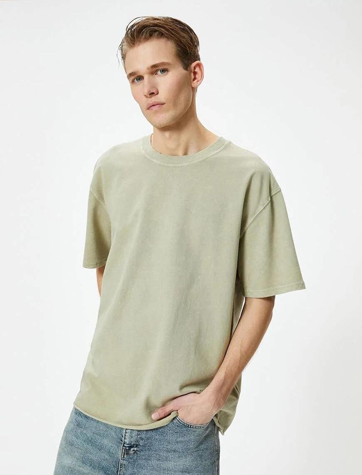 4SAM10314HK Koton Erkek T-shirt HAKİ