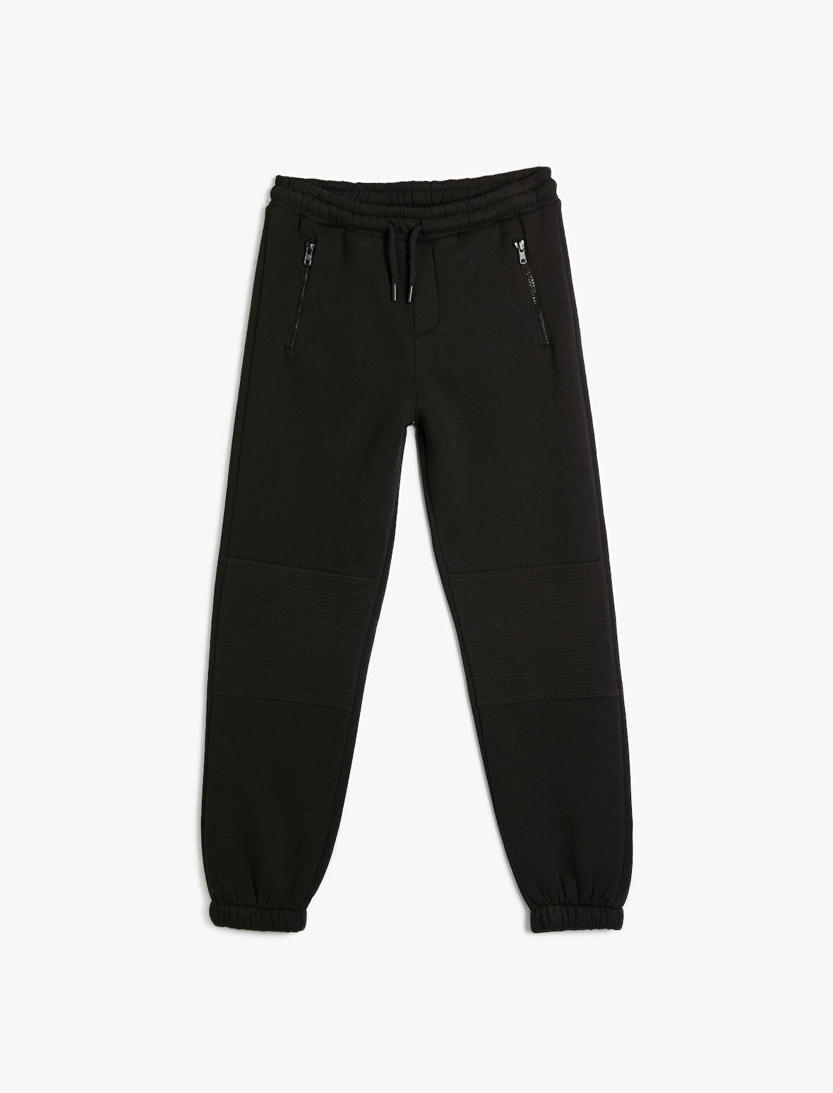 Jogger Eşofman Altı Fermuar Detaylı Şardonlu Pamuklu