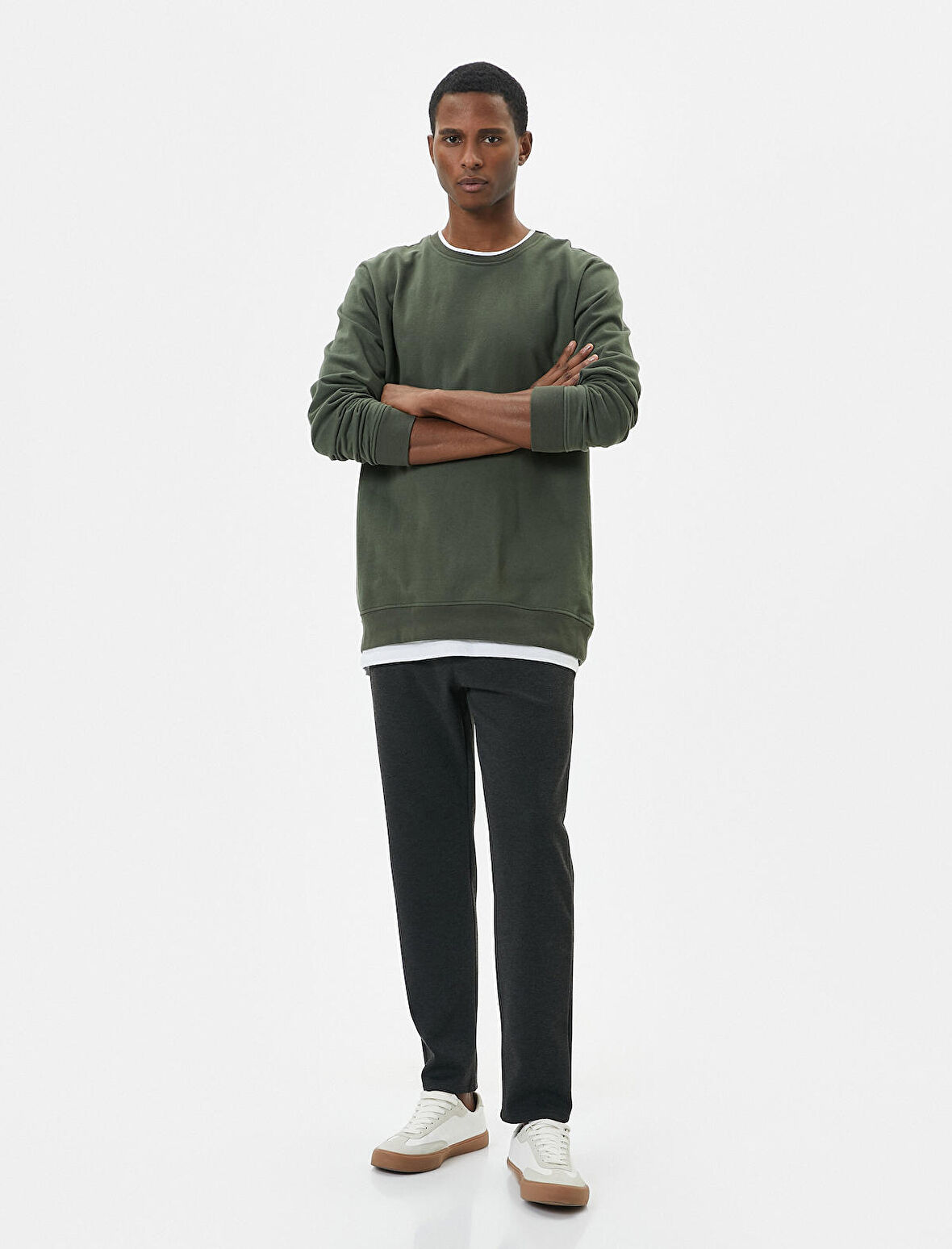 Beli Bağcıklı Pantolon Slim Fit Cep Detaylı Katlı Paça