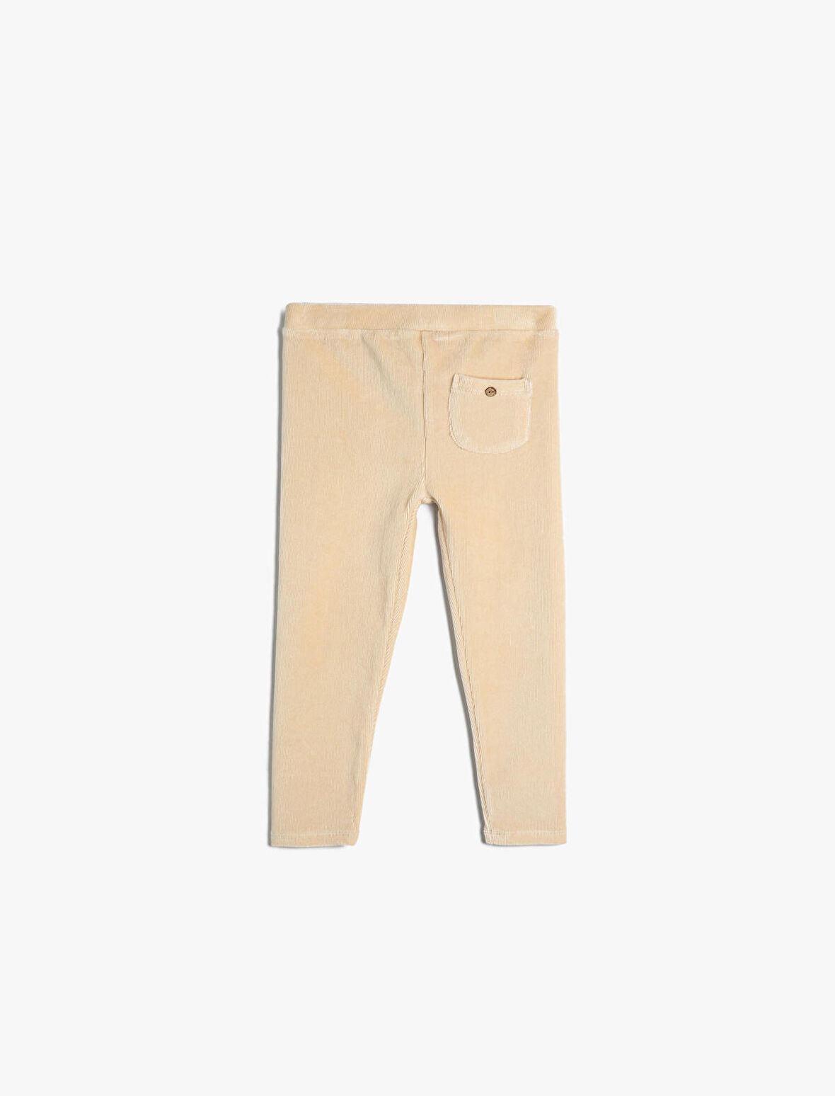 Basic Kadife Tayt Cep Detaylı Beli Lastikli