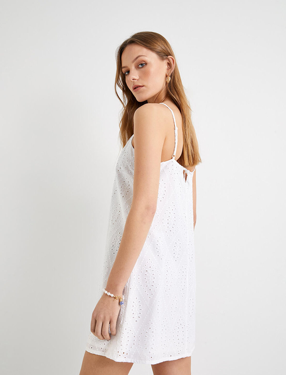 Fisto Elbise Halter Yaka Mini Slim Fit