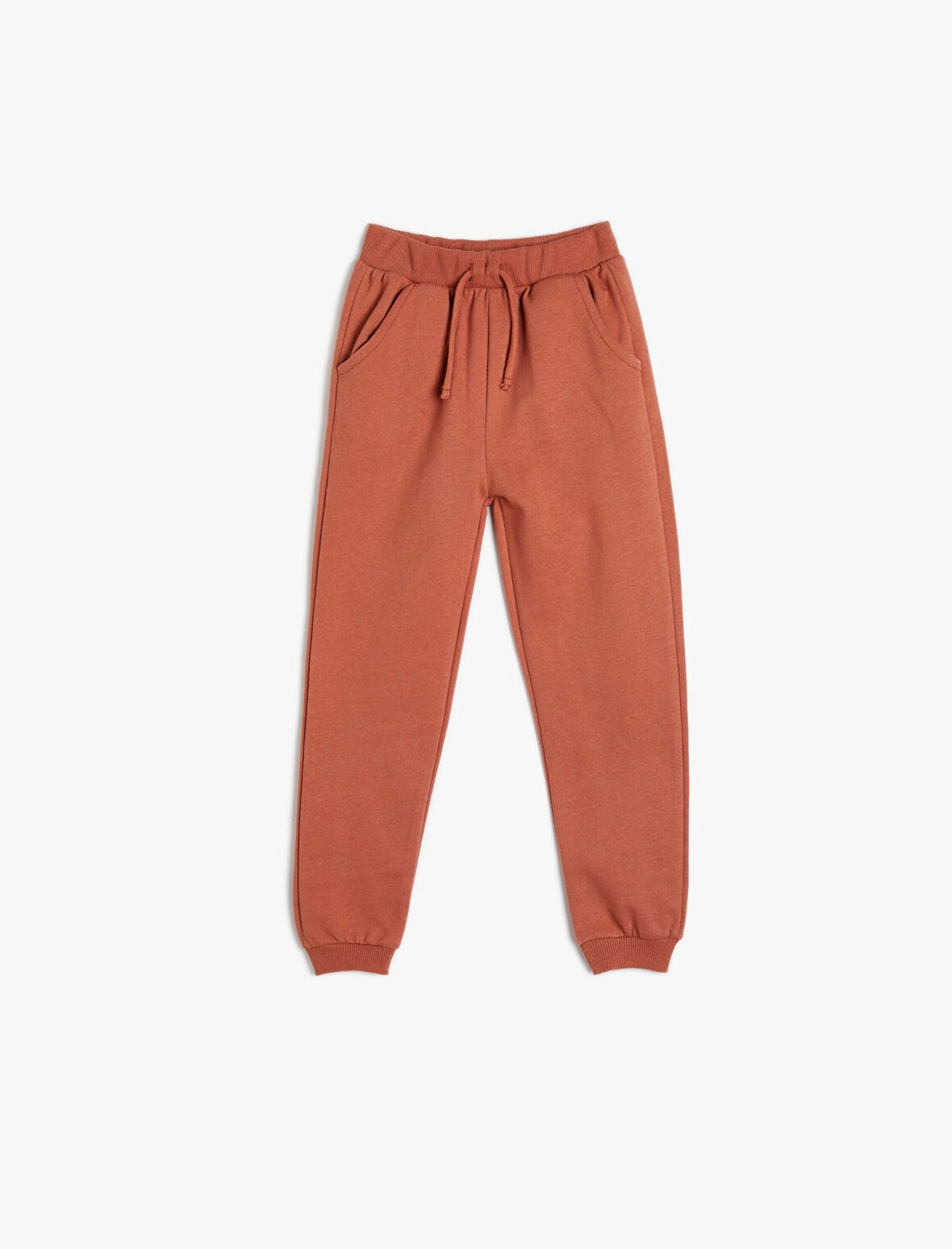 Basic Jogger Eşofman Altı Cepli Beli Bağlamalı Şardonlu Pamuklu