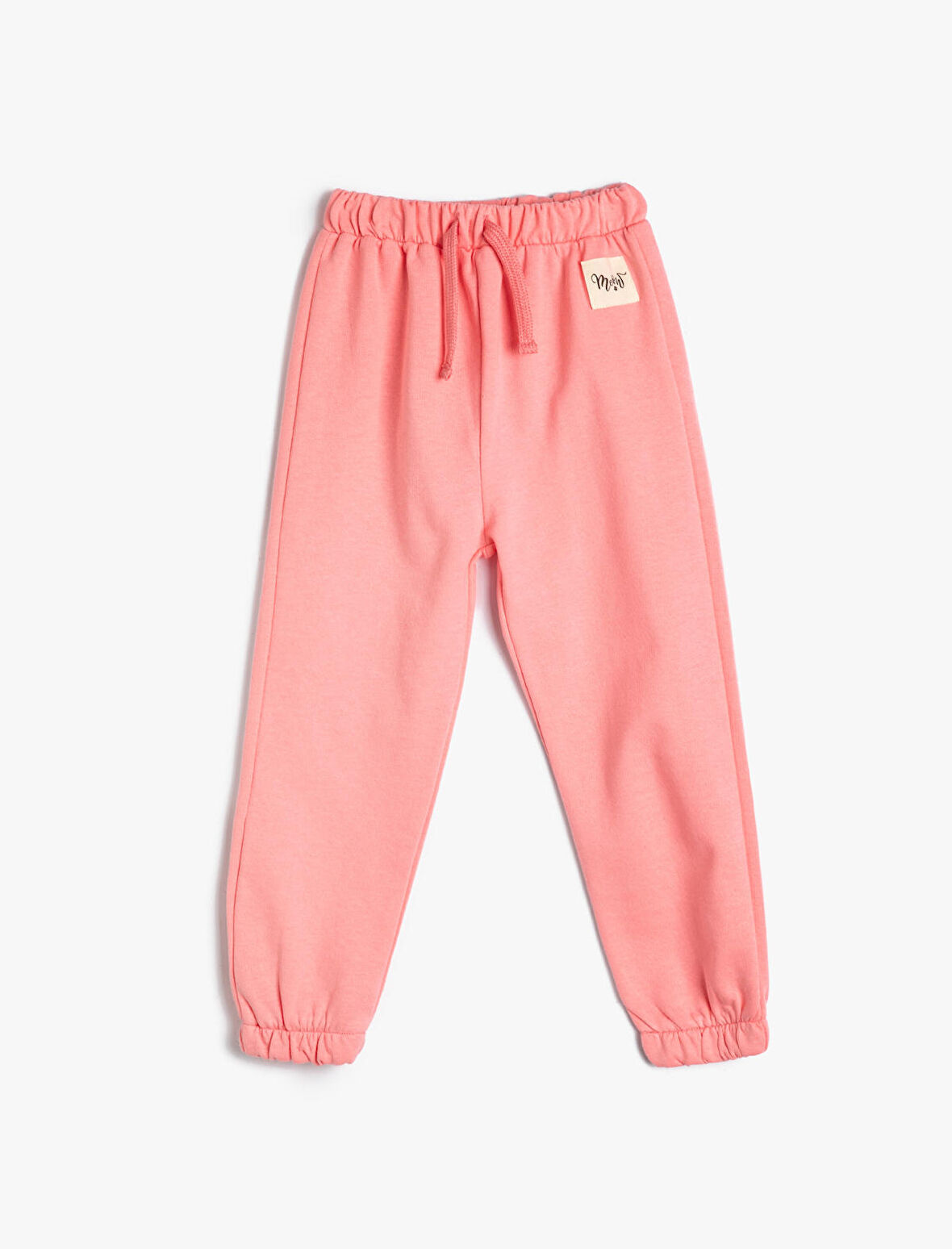 Basic Jogger Eşofman Altı Aplike Detaylı Beli Bağlamalı Pamuklu