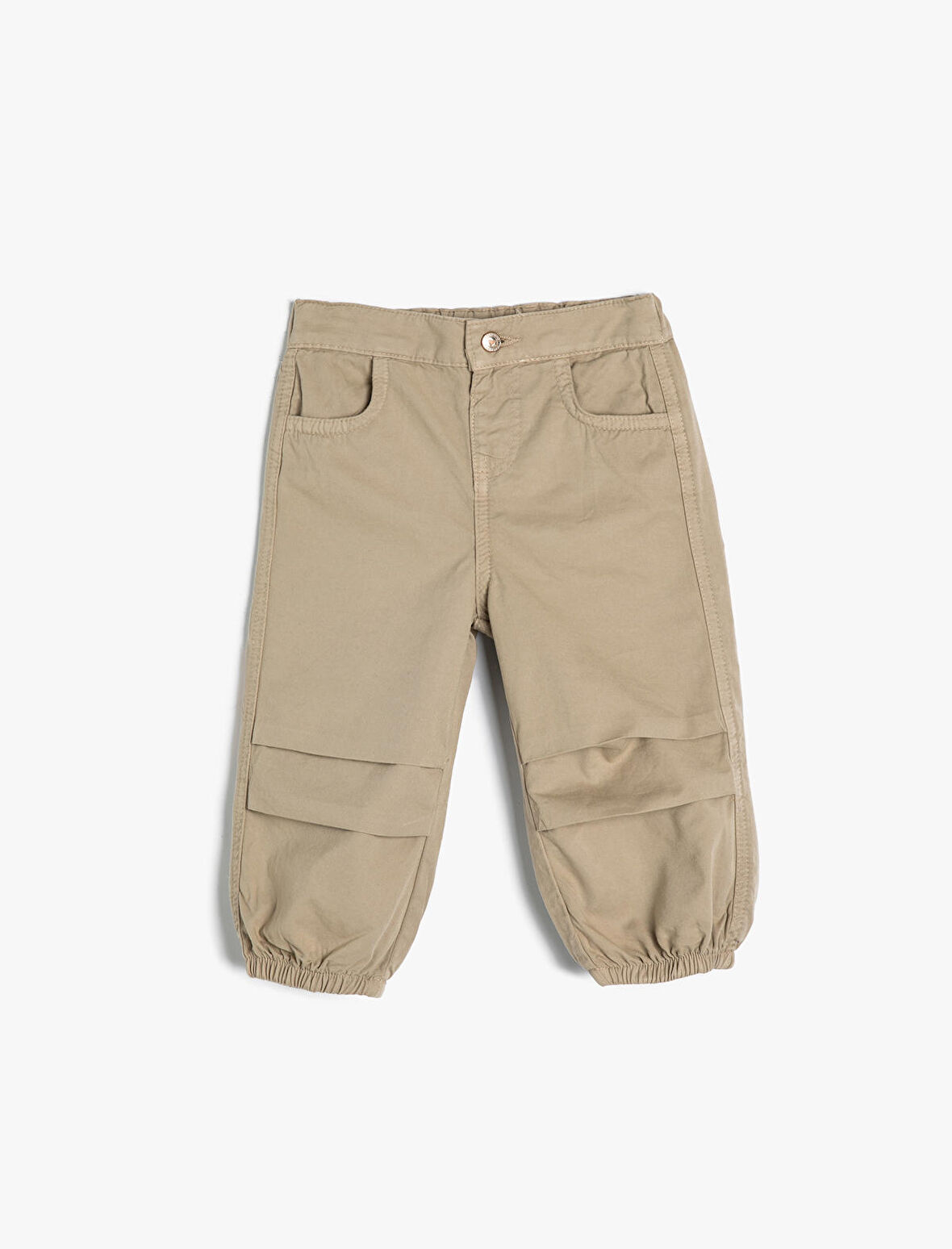 Paraşüt Pantolon Pamuklu Rahat Kalıp Standart Bel Lastikli Paça Cepli