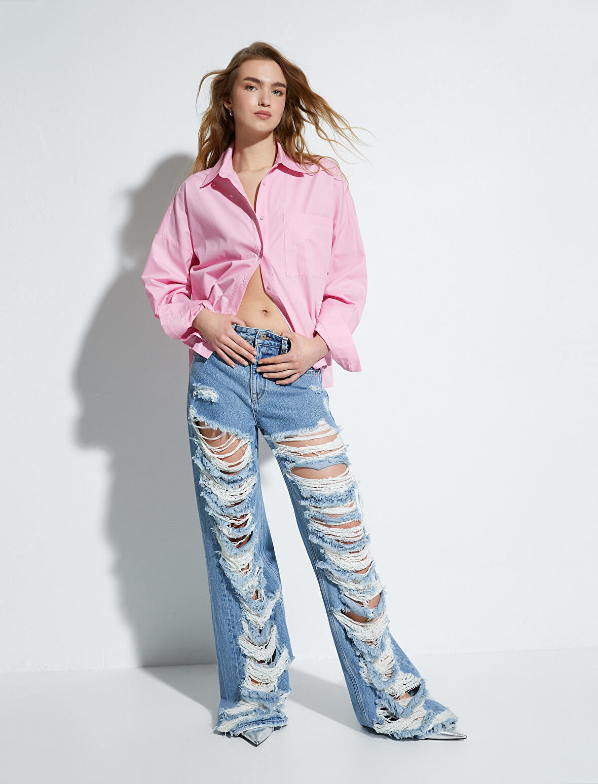 Klasik Gömlek Uzun Kollu Düğmeli Cep Detaylı Regular Fit