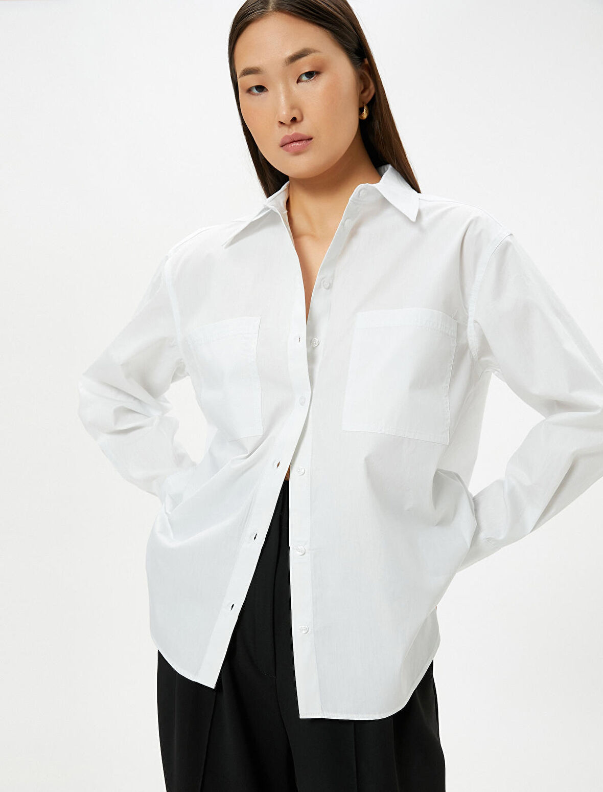 Klasik Gömlek Uzun Kollu Düğmeli Manşet Yaka Regular Fit