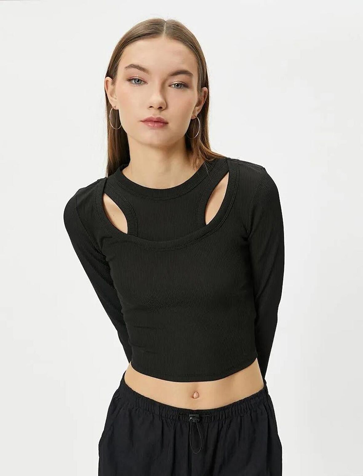 4SAL10422IK Koton Kadın Bluz SİYAH