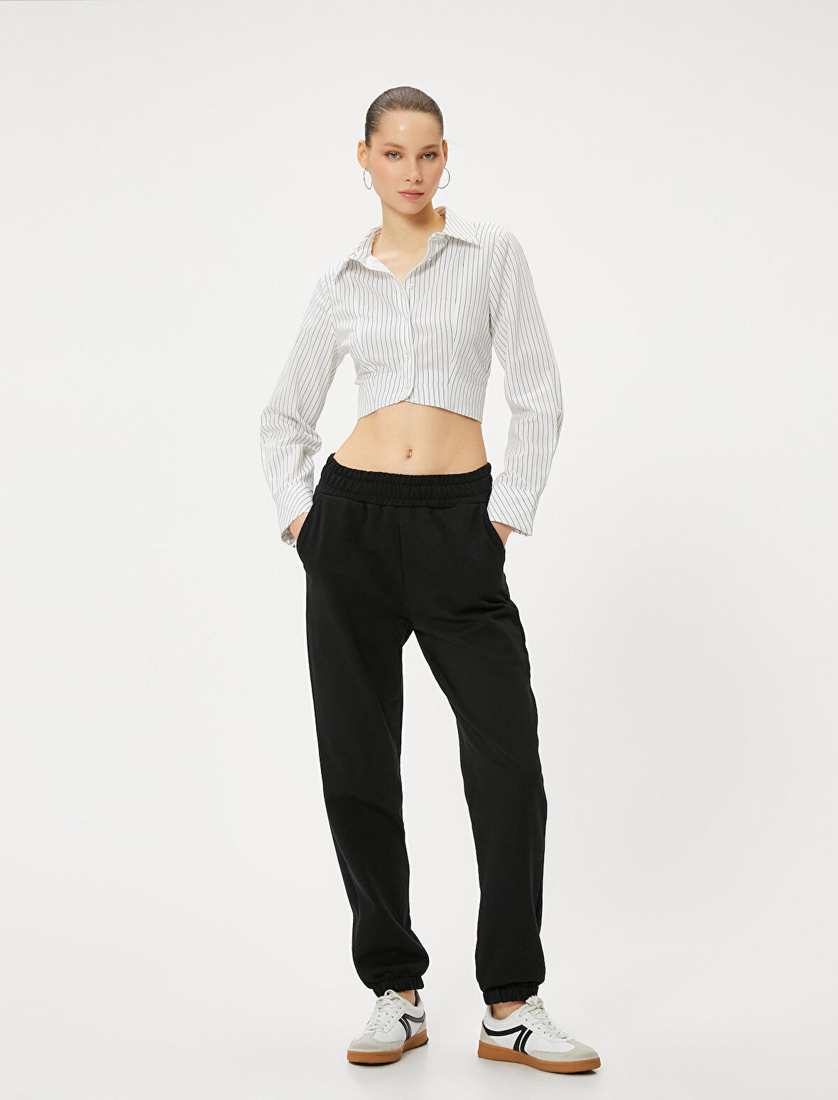 Jogger Eşofman Altı Beli Lastikli Cepli Rahat Kalıp