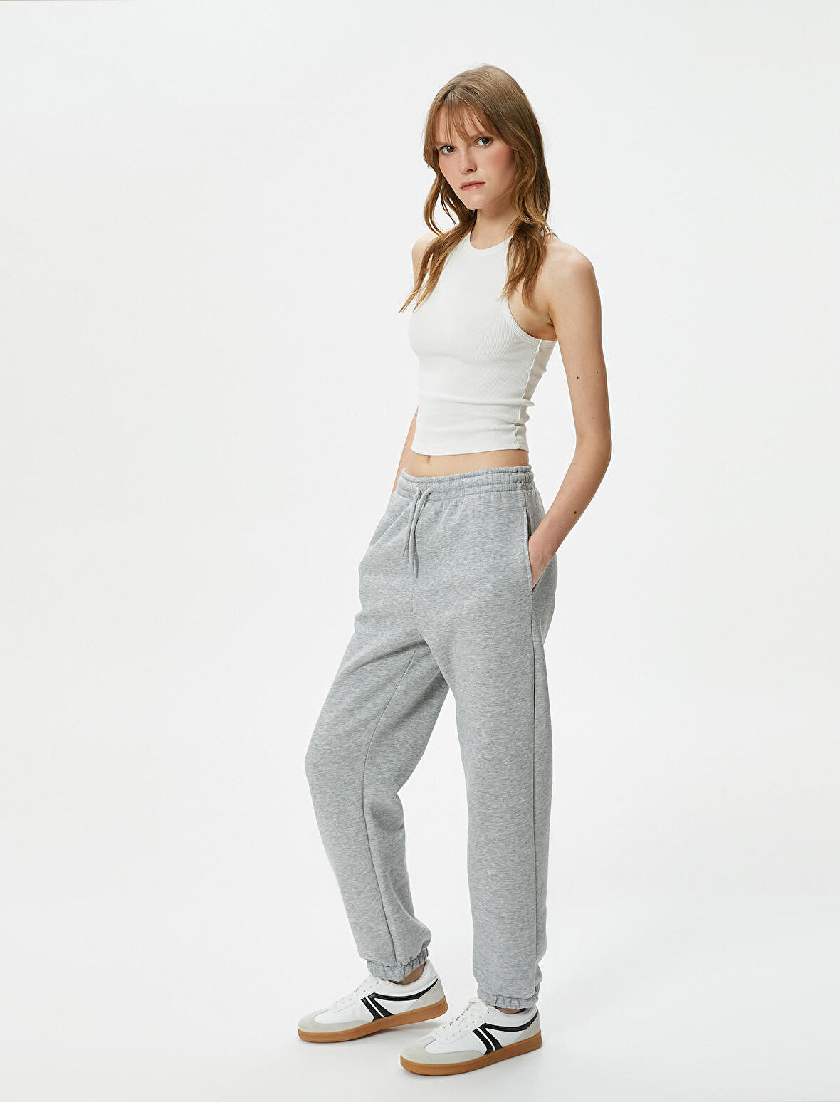 Jogger Eşofman Altı Bağcıklı Normal Bel 