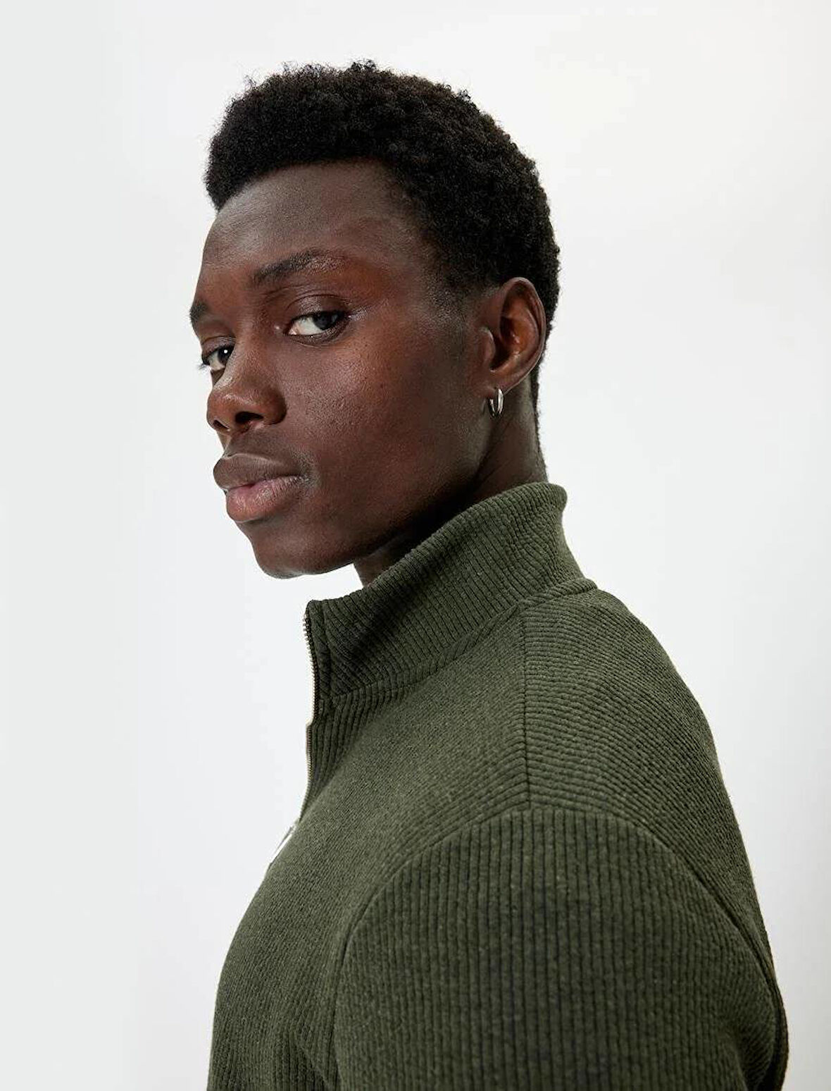 5WAM70041MK Koton Erkek Sweat HAKİ