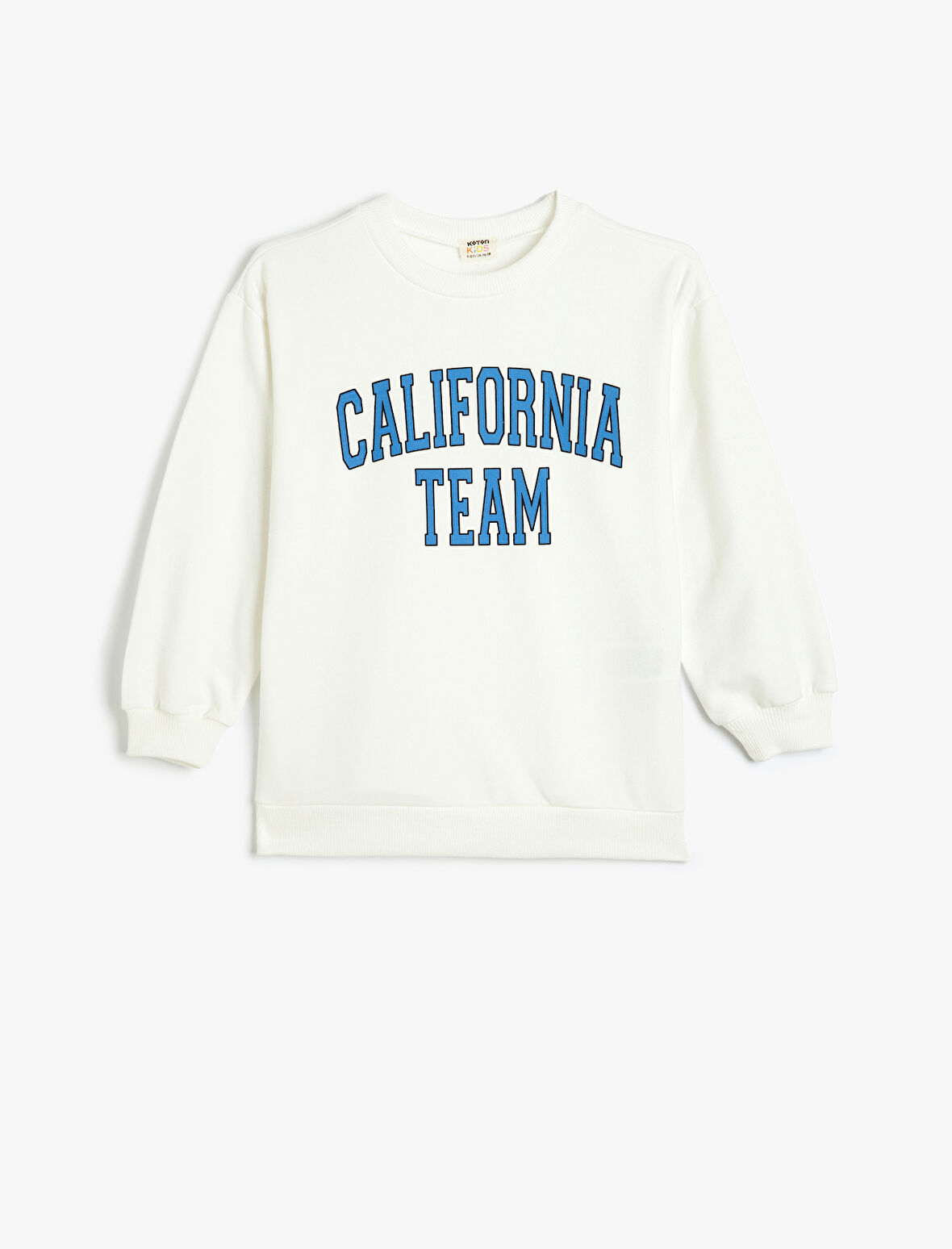 Slogan Baskılı Sweatshirt Bisiklet Yaka uzun Kollu Şardonlu