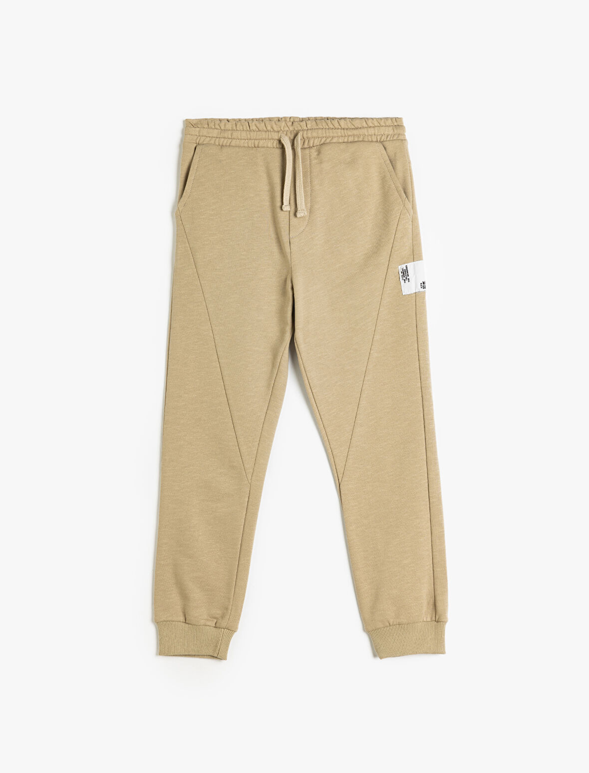 Jogger Eşofman Altı Beli Bağlamalı Şardonlu Pamuklu