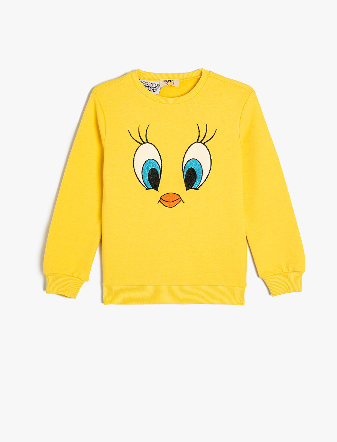 Tweety Sweatshirt Lisanslı Bisiklet Yaka Pamuklu