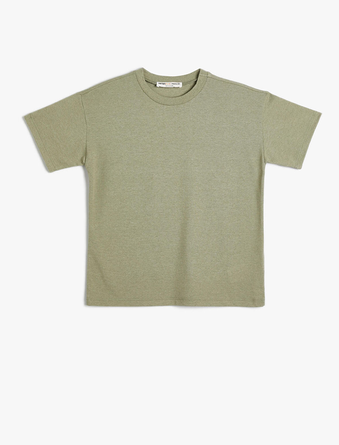 Basic Tişört Kısa Kollu Bisiklet Yaka 