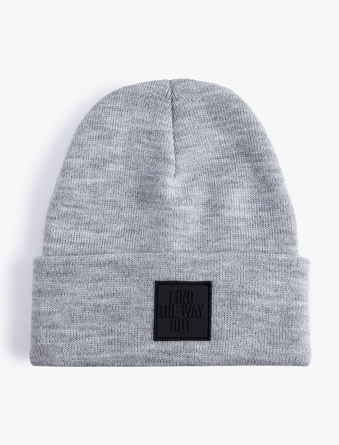 Katlı Bere Slogan Baskılı Etiket Detaylı