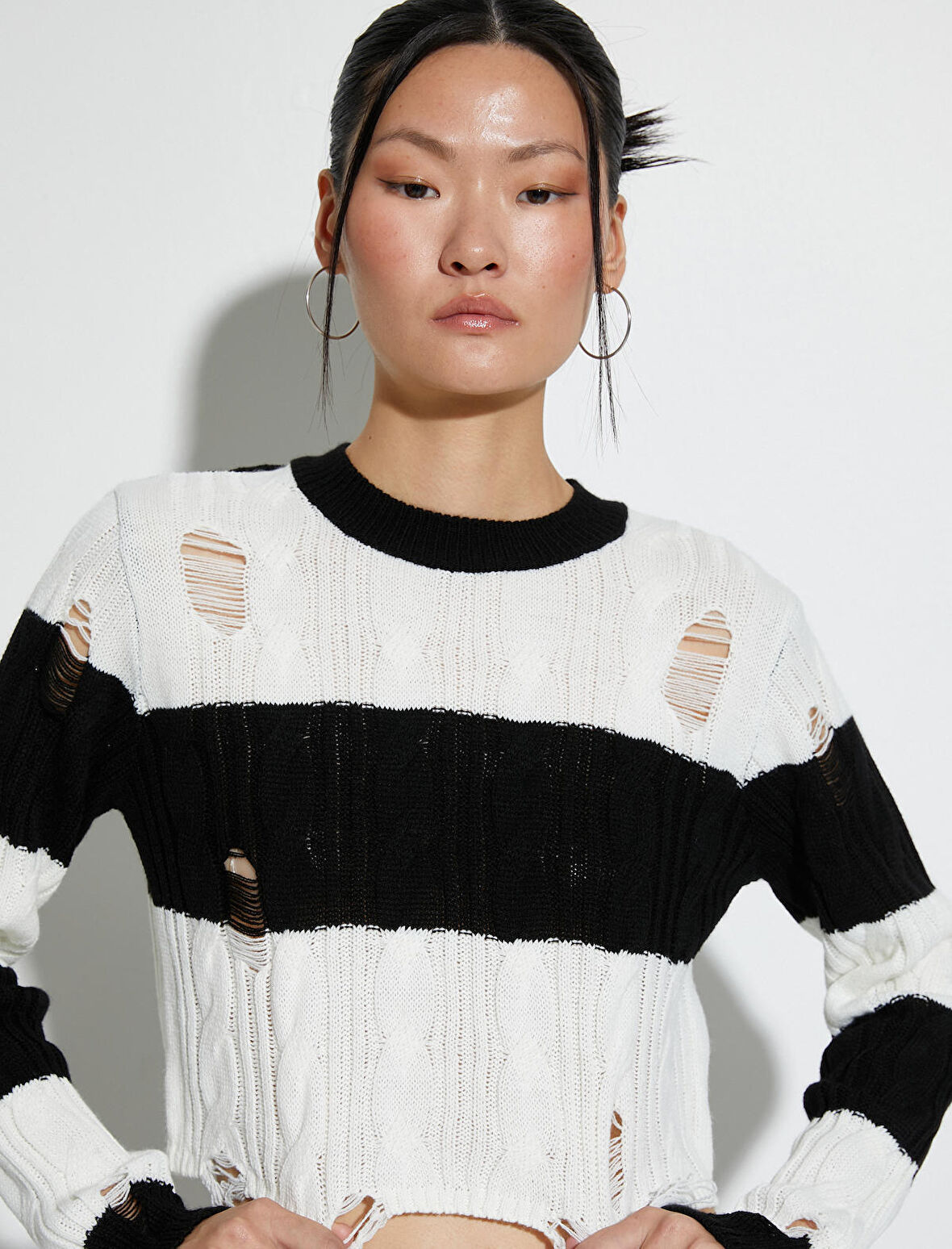 Crop Ajurlu Kazak Uzun Kollu