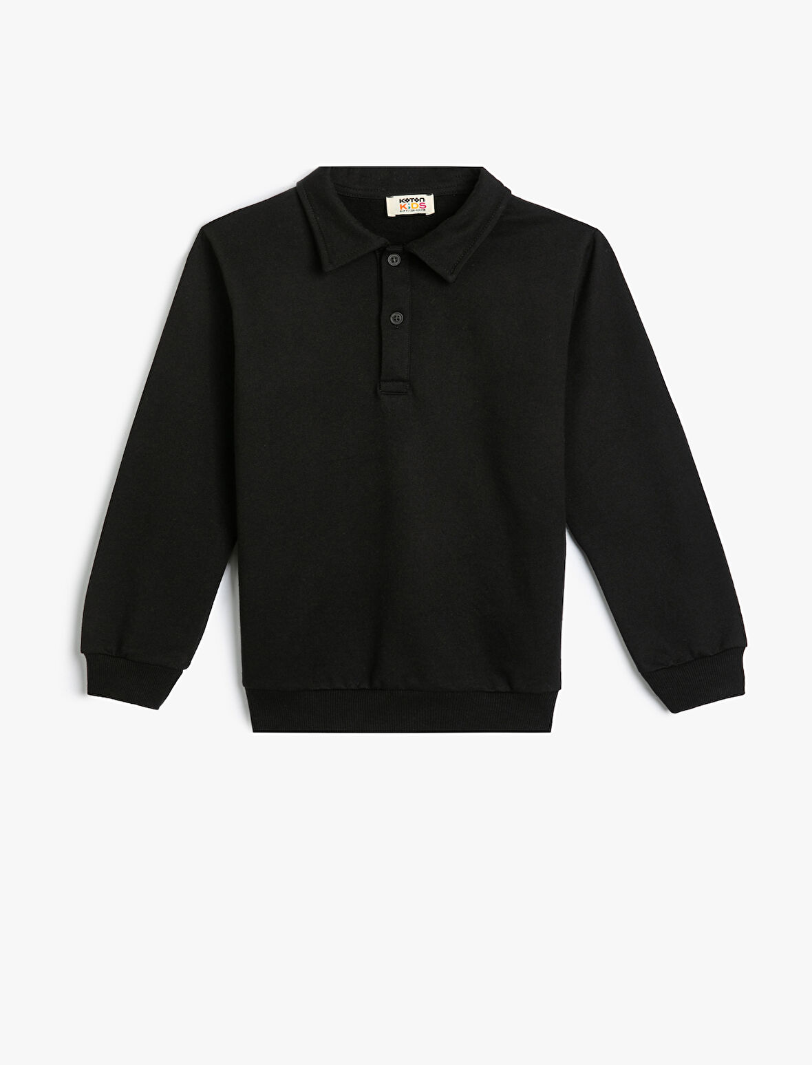 Polo Yaka Sweatshirt Uzun Kollu Pamuklu