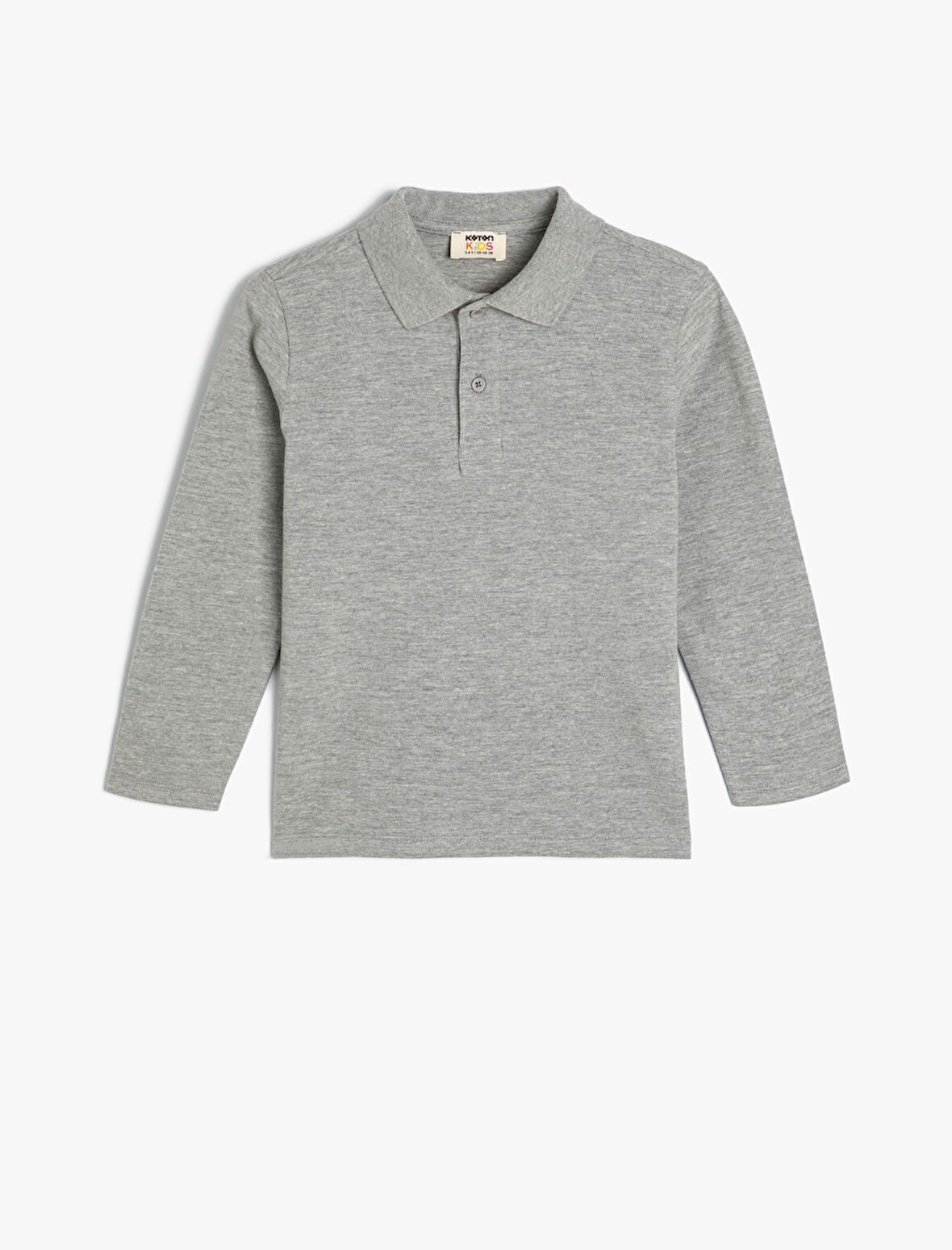 Polo Yaka Basic Tişört Uzun Kollu Pamuklu