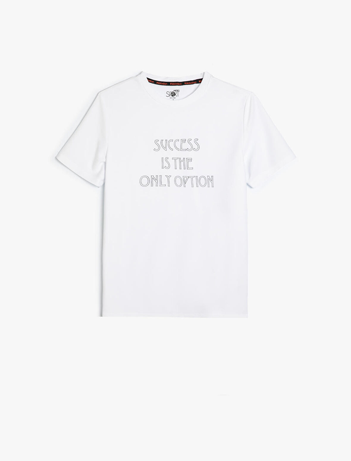 Spor Tişört Slogan Baskılı Kısa Kollu Bisiklet Yaka