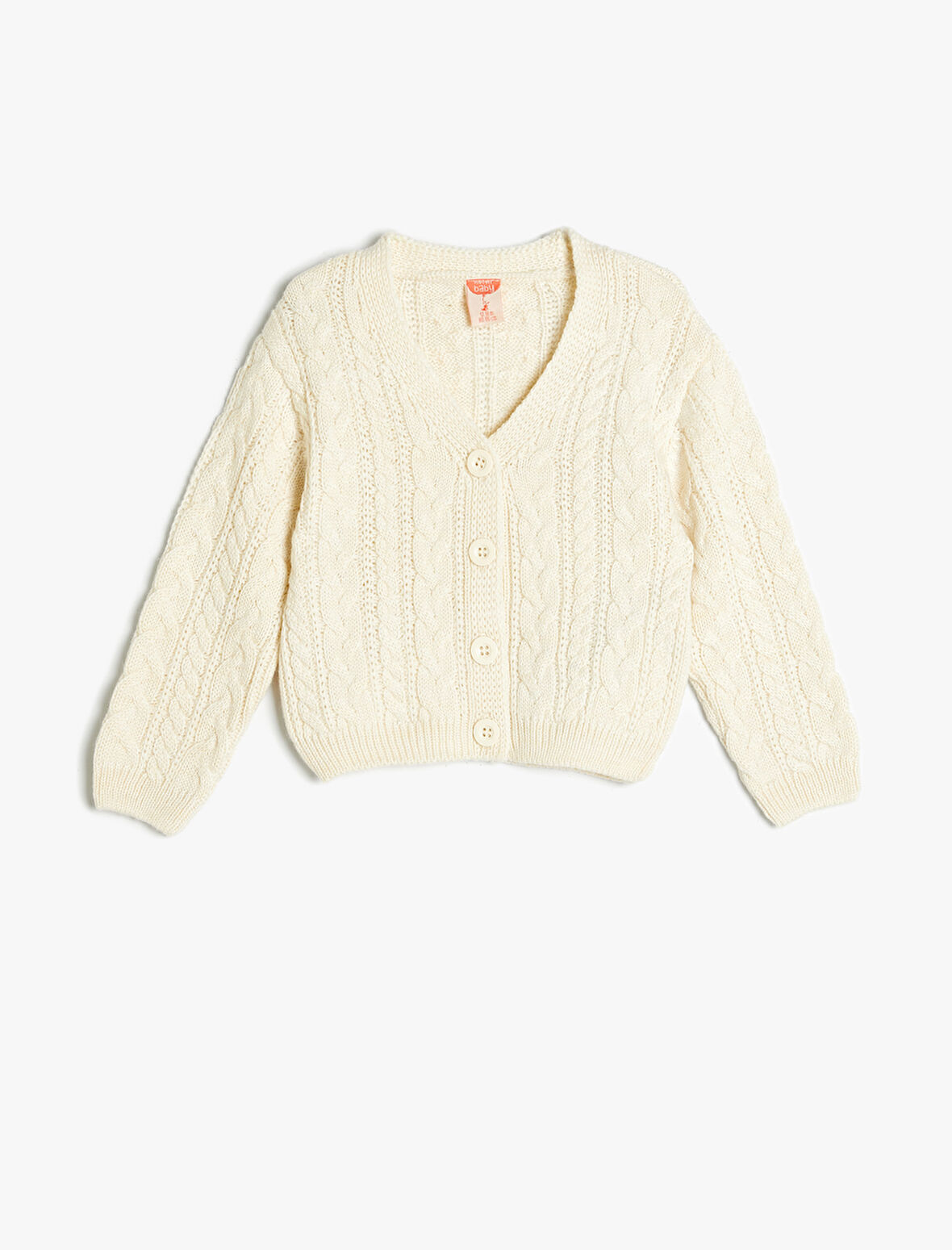 Basic Triko Hırka V Yaka Düğme Detaylı