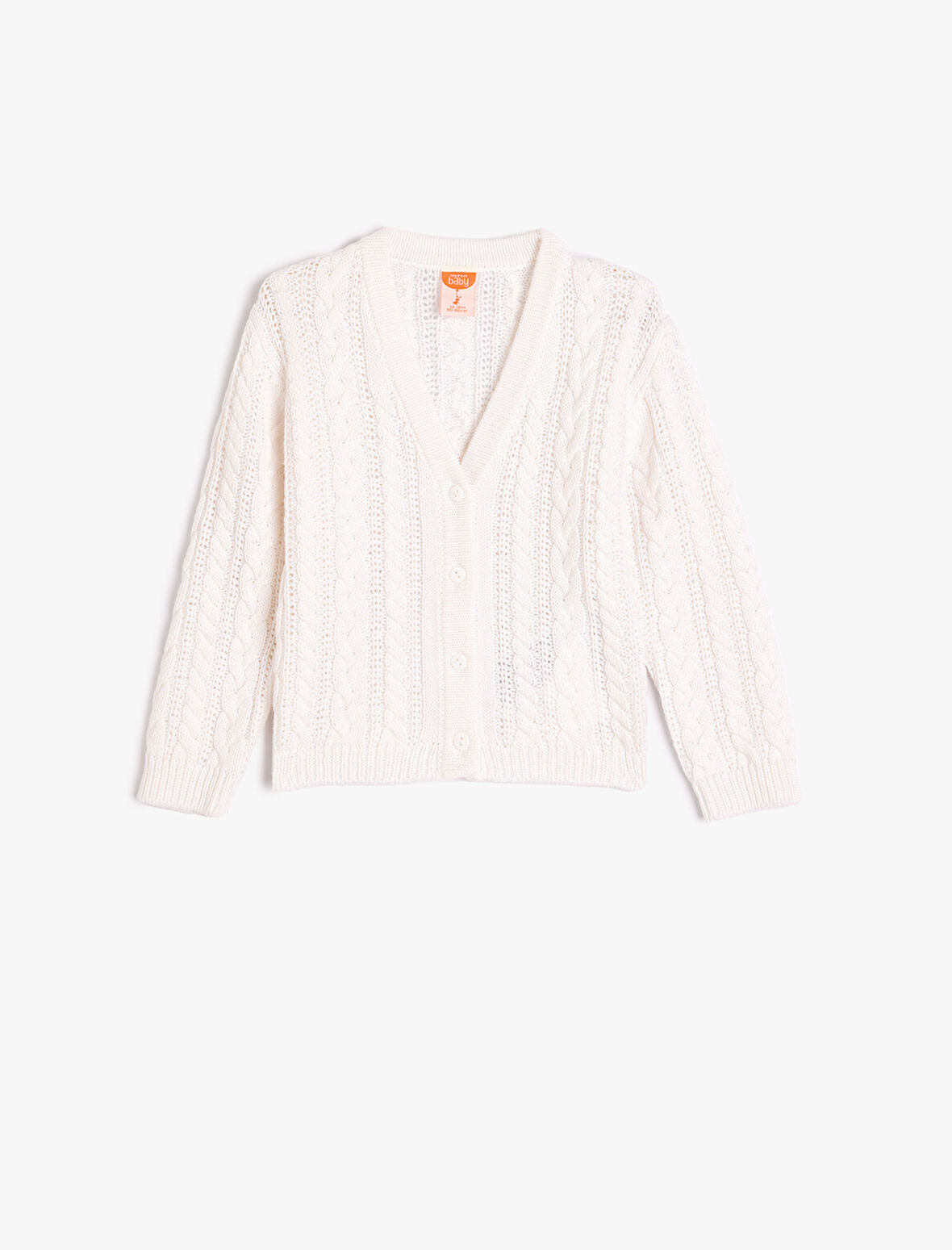 Basic Triko Hırka V Yaka Uzun Kollu Düğme Kapamalı