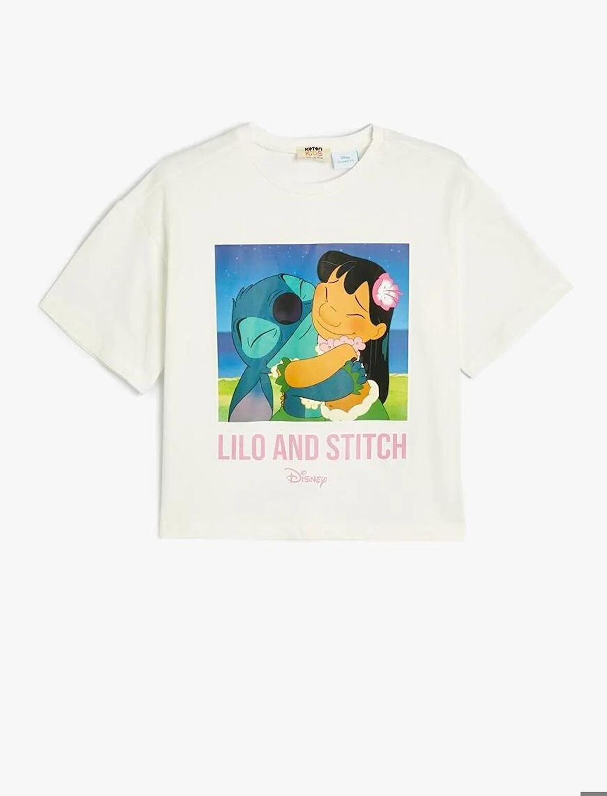 4SKG10400AK Koton Kız Çocuk T-shirt EKRU