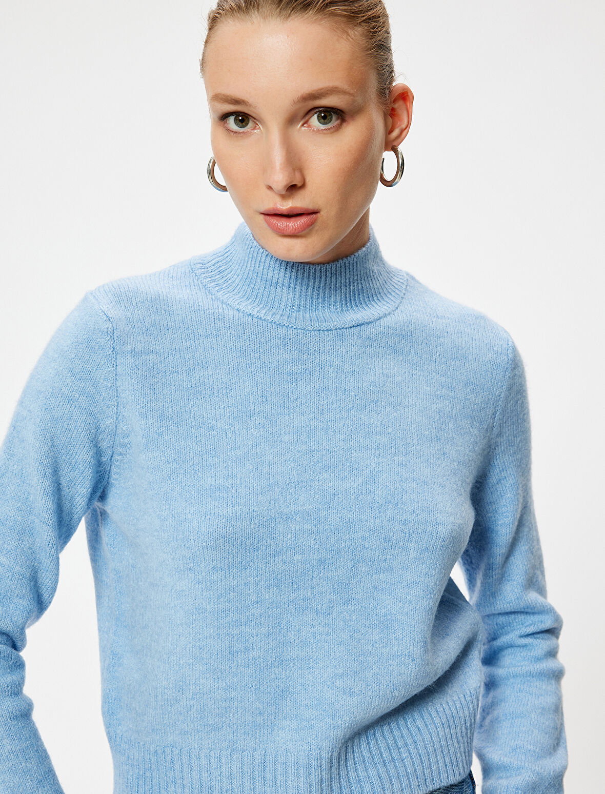 Balıkçı Yaka Triko Kazak Uzun Kollu Yumuşak Dokulu