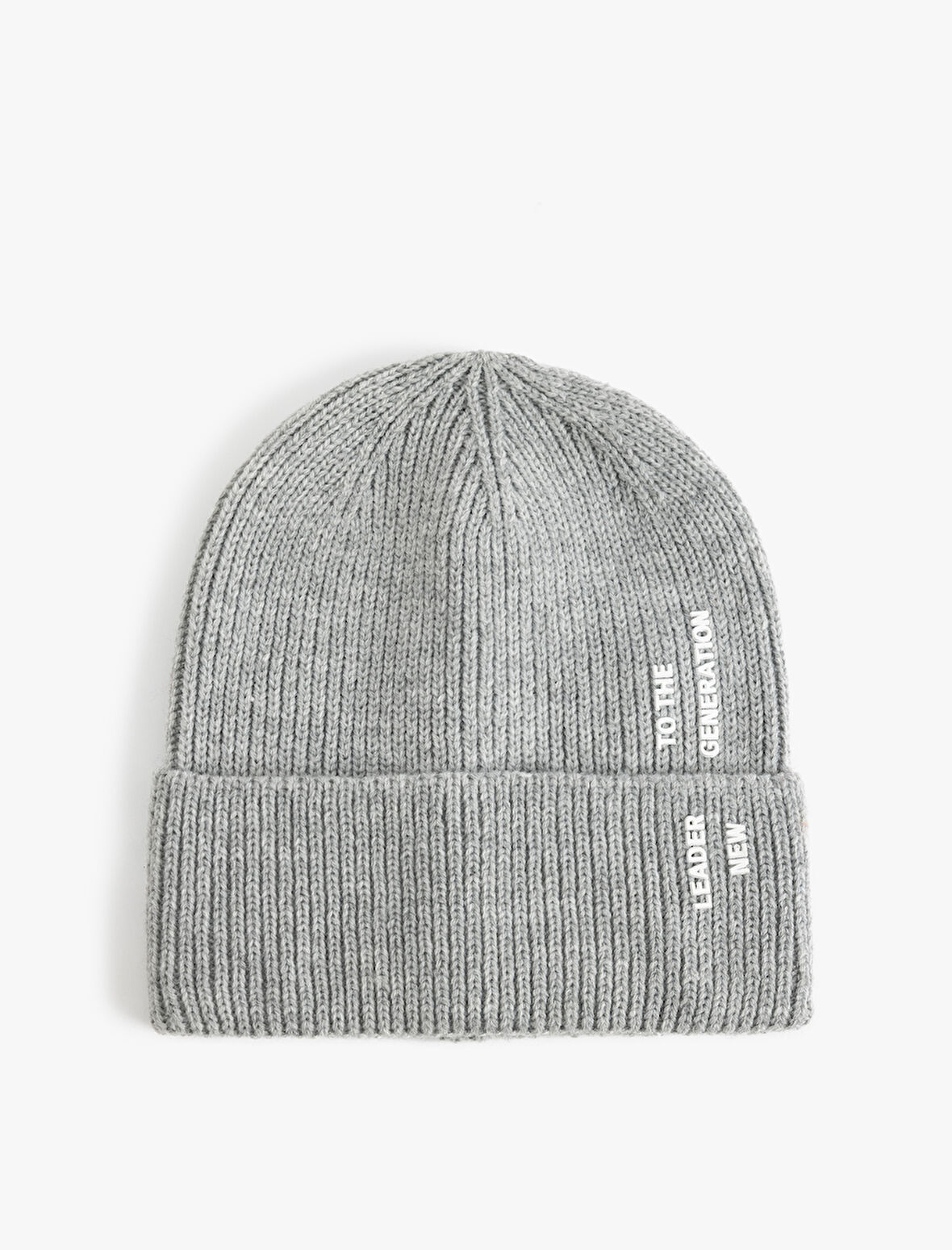 Slogan Baskılı Bere Katlı