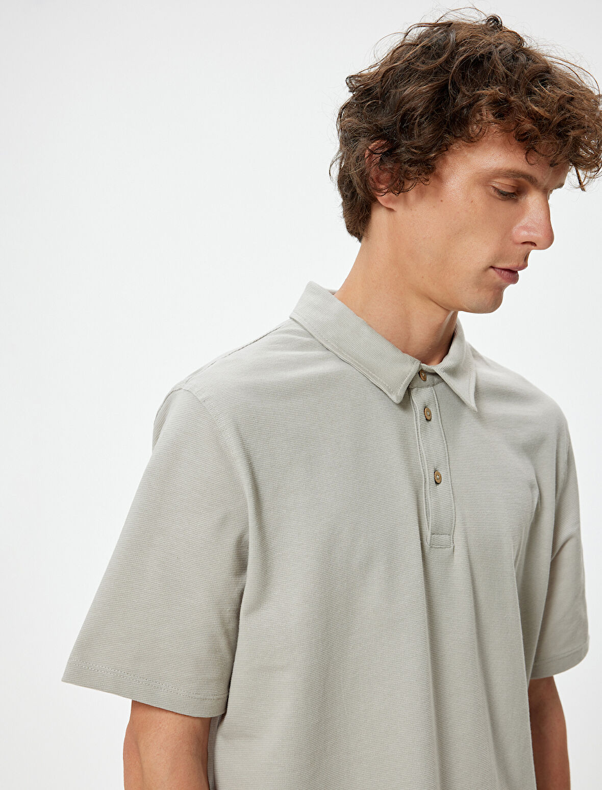 Polo Yaka Tişört Slim Fit Kısa Kollu Pamuklu