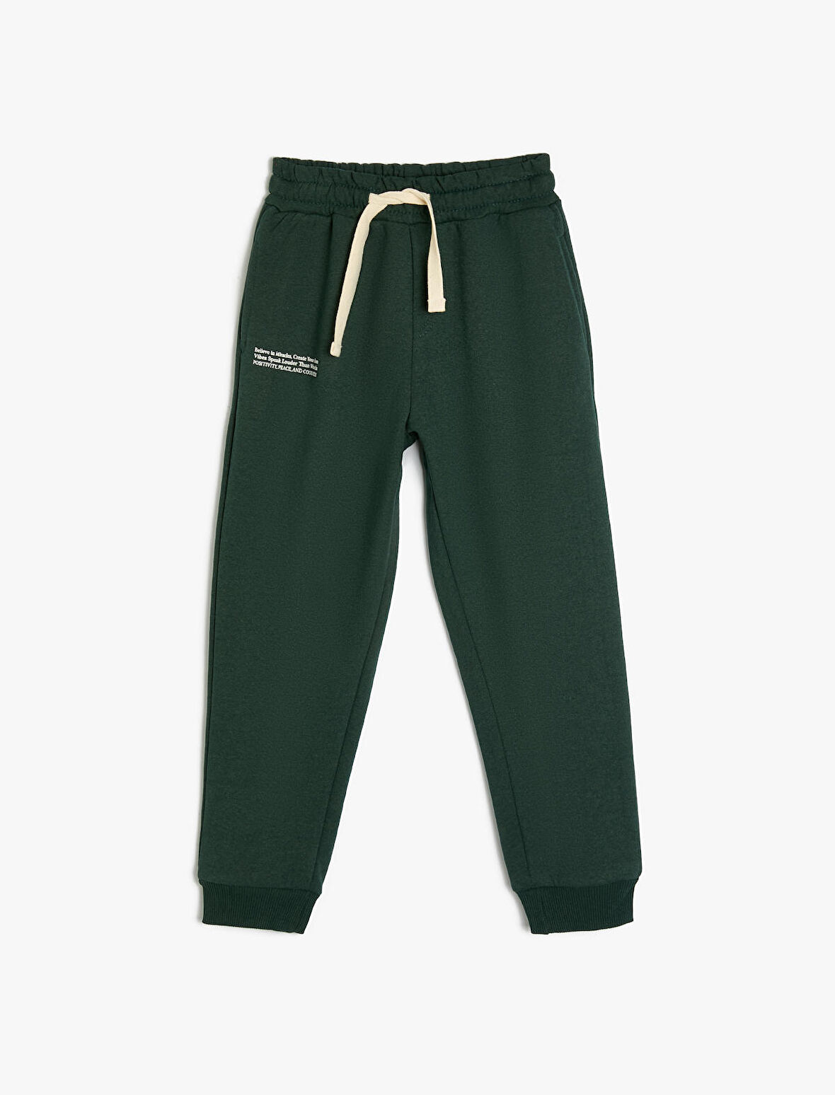 Jogger Eşofman Altı Beli Lastikli Baskı Detaylı Cepli