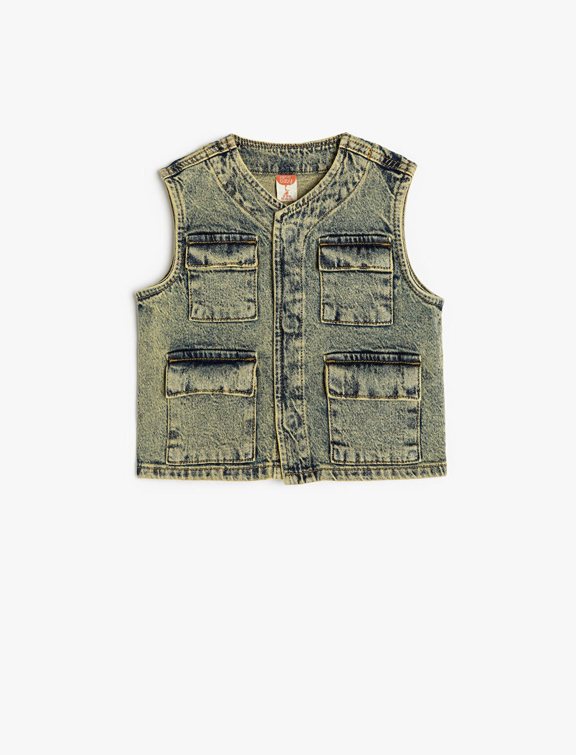 Biker Kot Yelek Kolsuz Kapaklı Cepli 