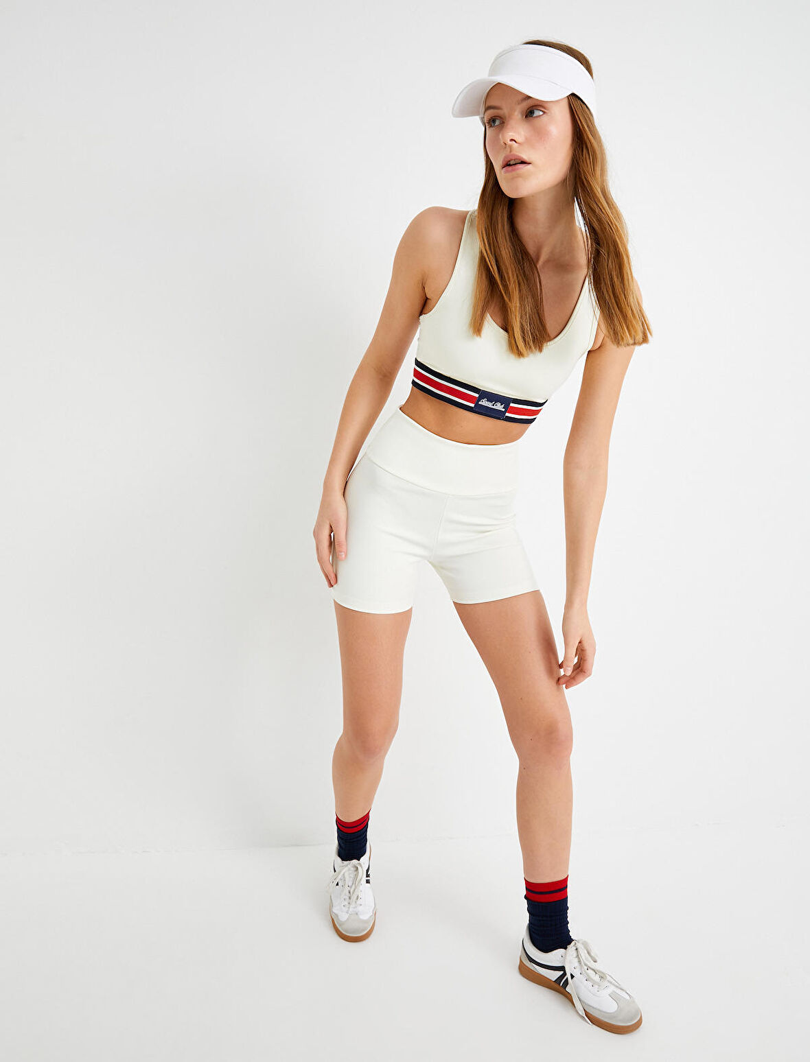 Spor Ekstra Biker Tayt Yüksek Bel Dokuma Slim Fit