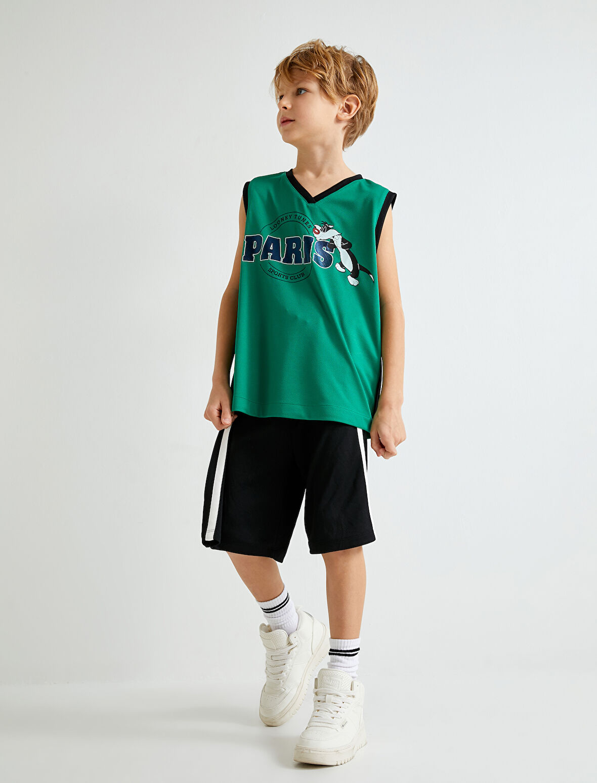 Şort Beli Lastikli Renk Bloklu