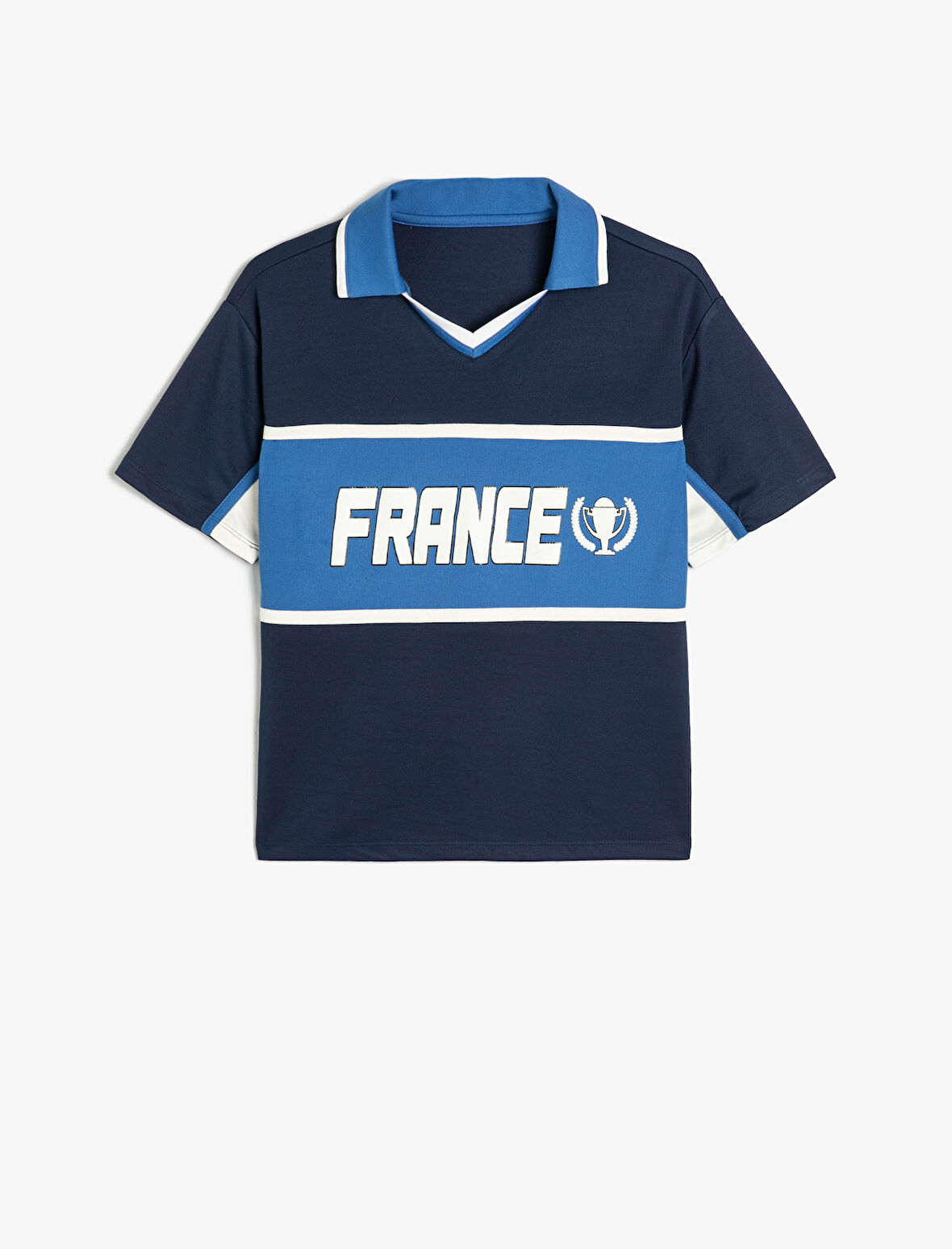 Oversize Polo Yaka Tişört Spor Temalı Kısa Kollu Baskılı 