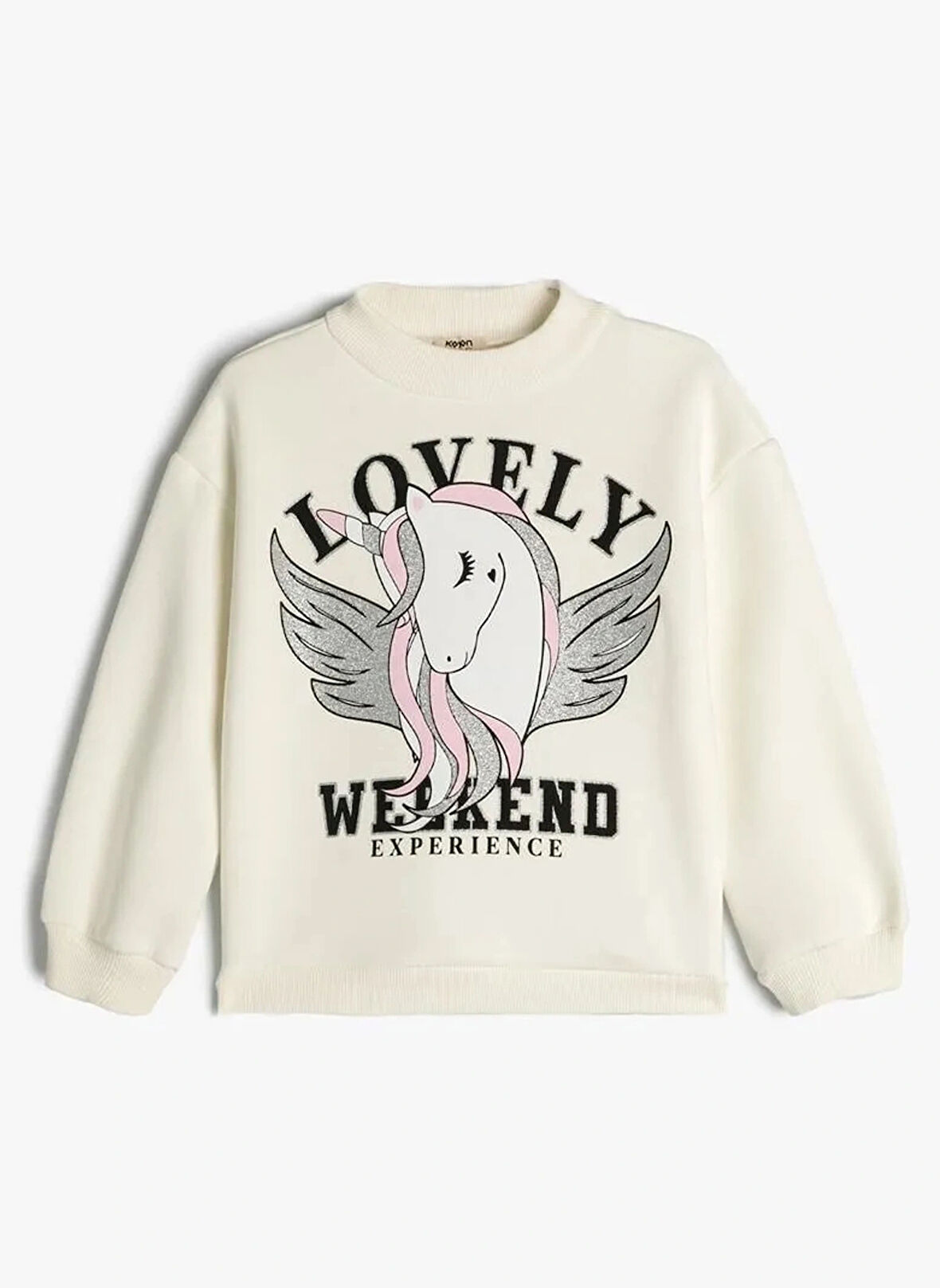 Koton Baskılı Kadın Ekru Sweatshırt 5WKG10052AK