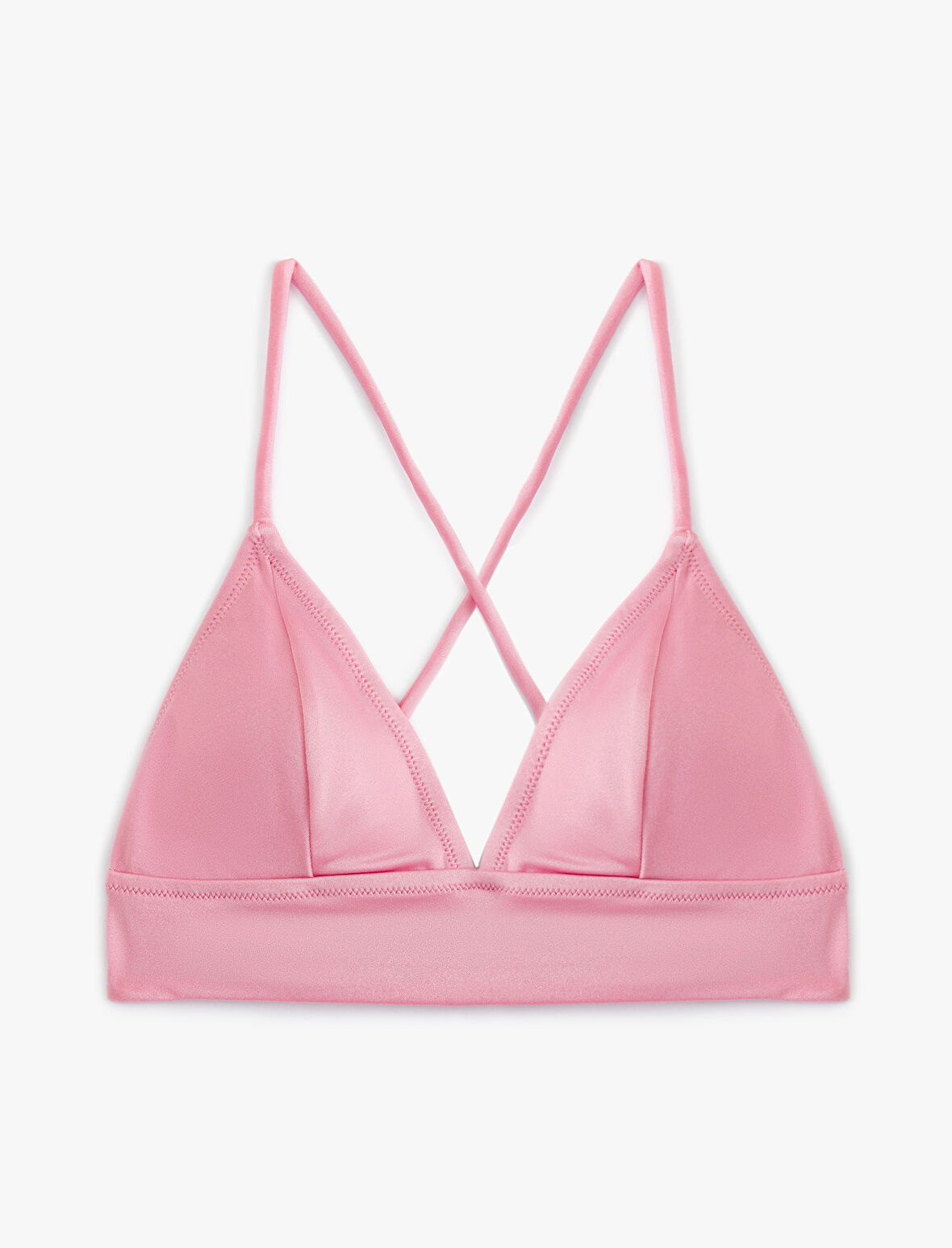 Bralet Bikini Üstü Arkası Çapraz Askılı V Yaka