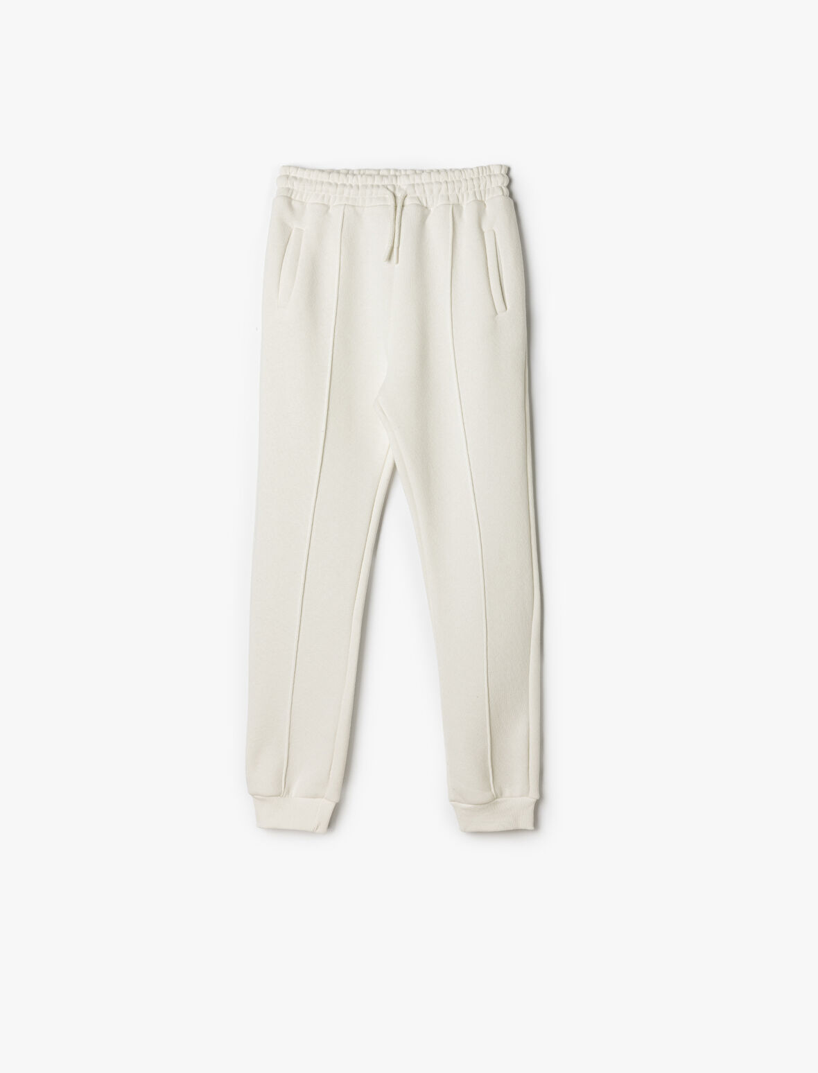 Jogger Eşofman Altı Beli Bağlamalı Cepli Şardonlu