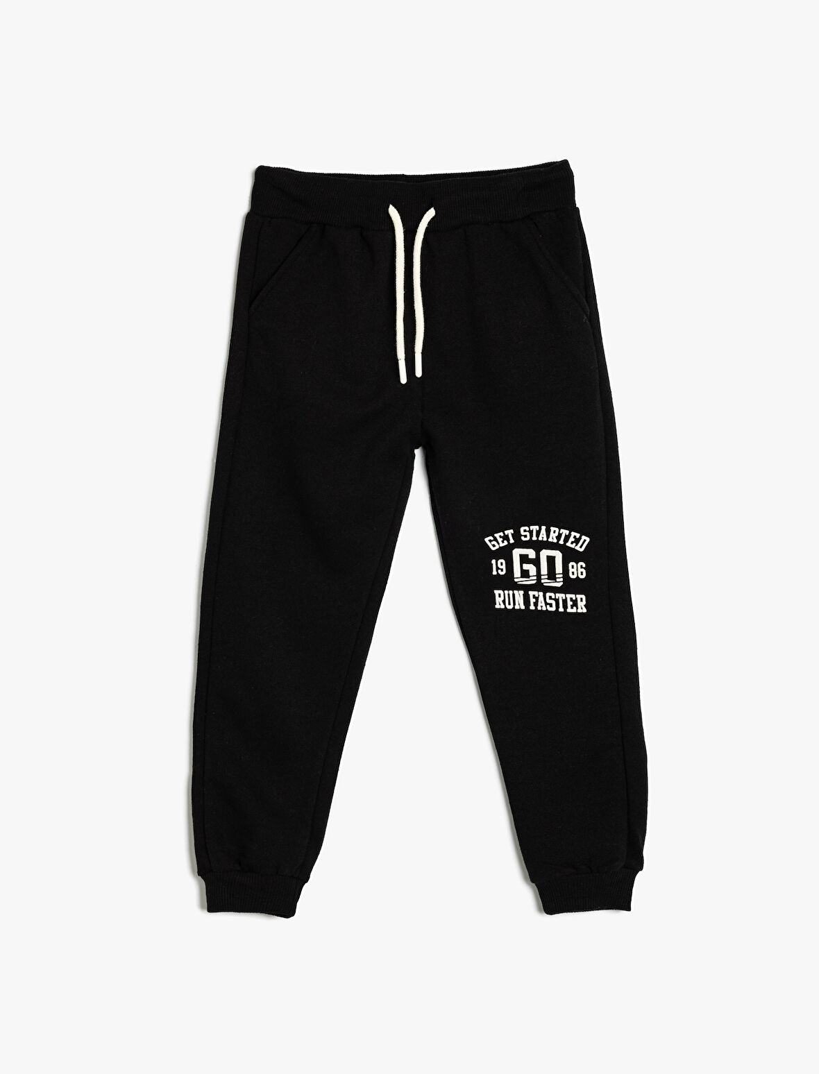 Jogger Eşofman Altı Kolej Baskı Detaylı Beli Bağlamalı 