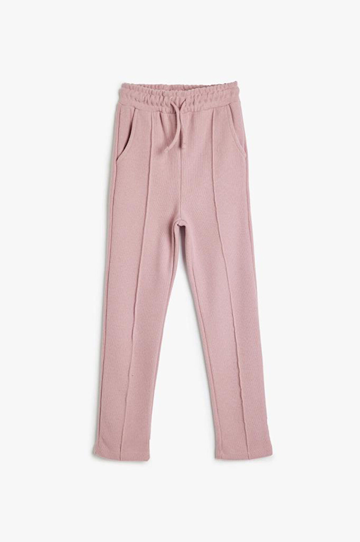 Koton Kız Çocuk Basic Eşofman Altı Nervürlü Beli Lastikli Cepli