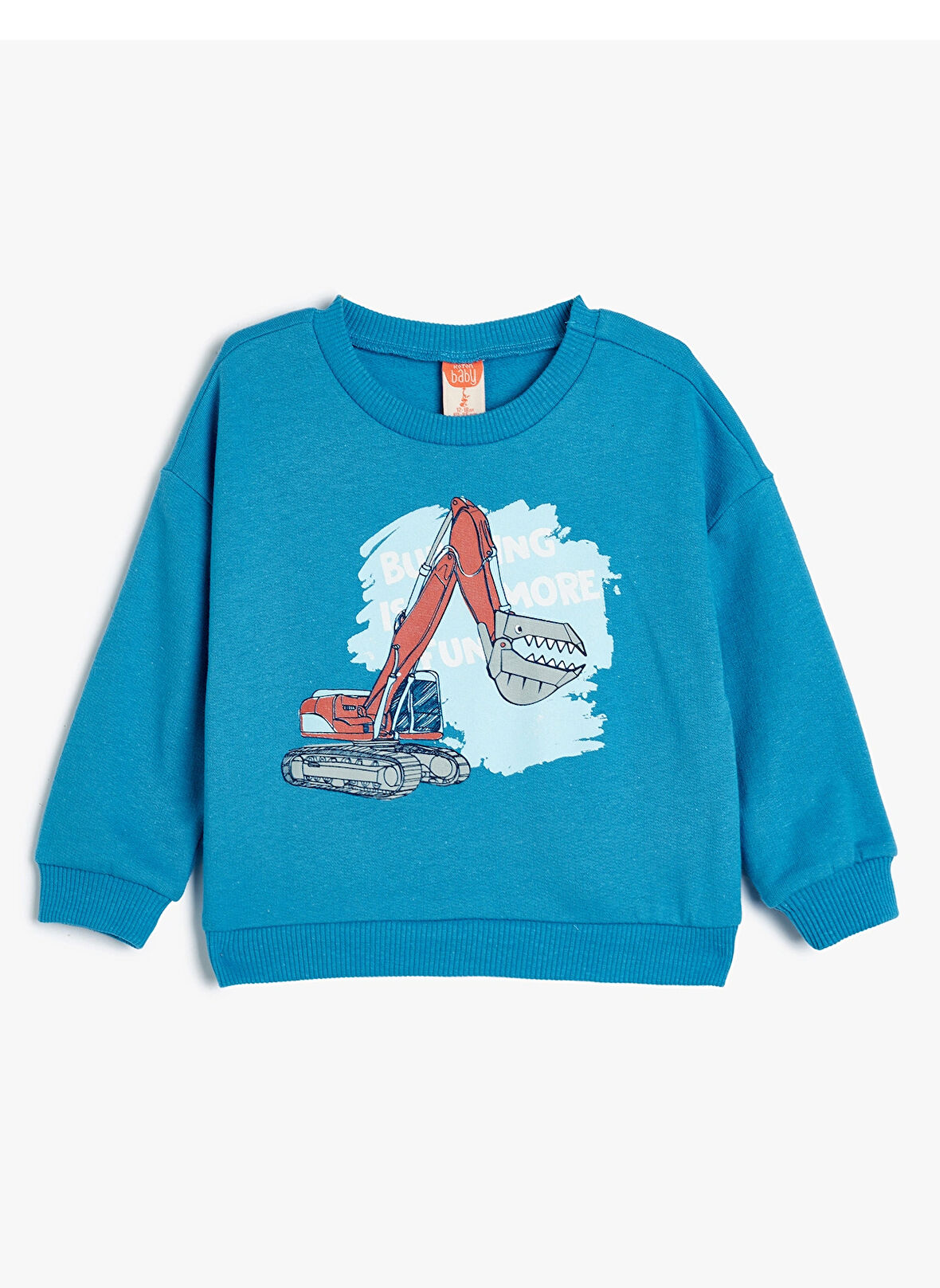 Koton Baskılı Erkek Saks Sweatshırt 5WMB10140TK-A